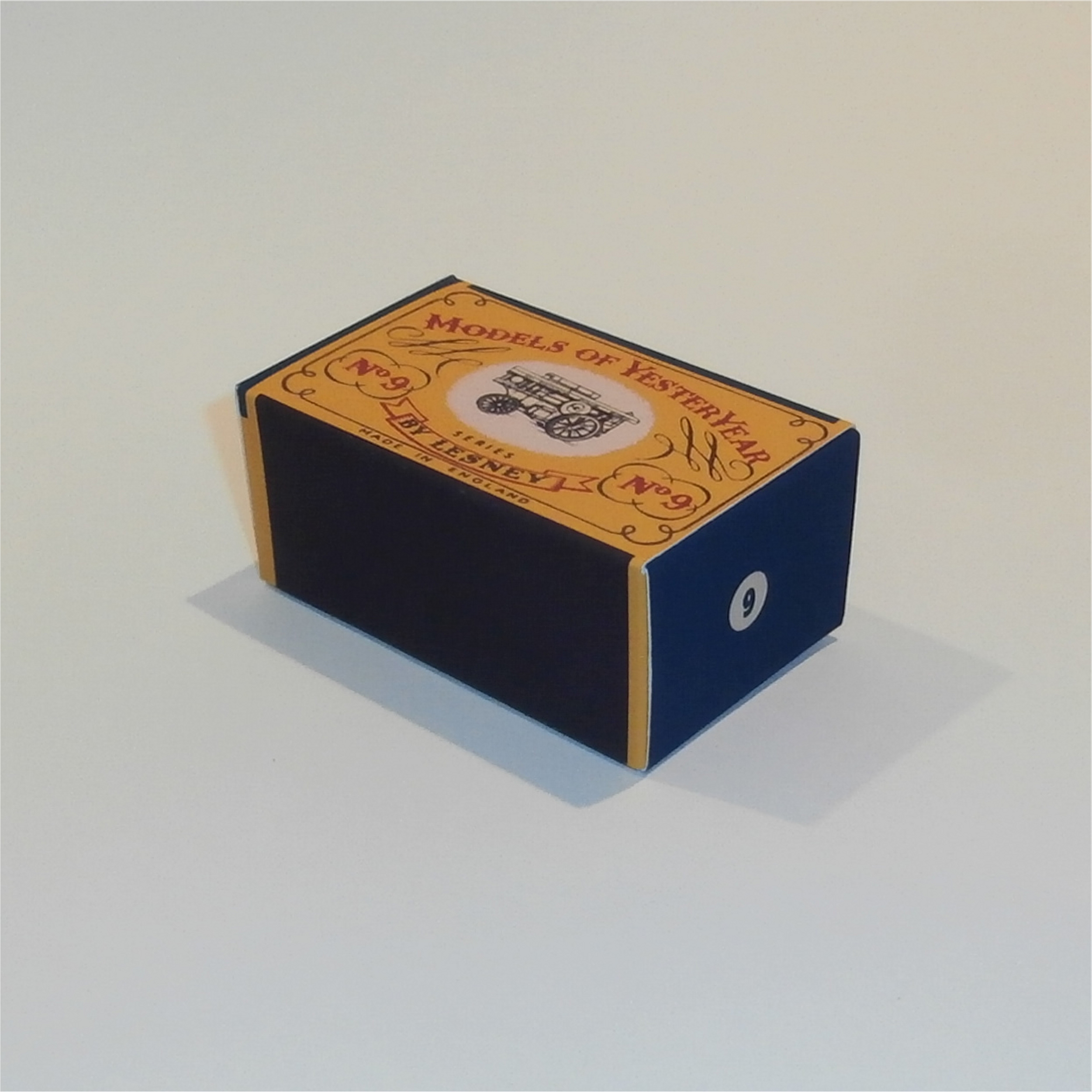 Matchbox Lesney Yesteryear 9 a1 Fowler Showman Engine B Style Repro Box