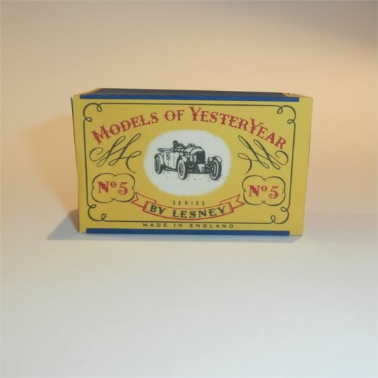 Matchbox Lesney Yesteryear 5 a Le Mans Bentley C Style Repro Box