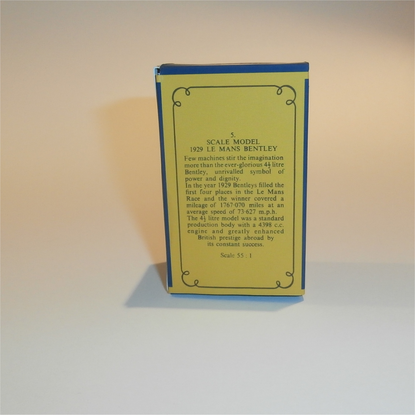 Matchbox Lesney Yesteryear 5 a Le Mans Bentley C Style Repro Box