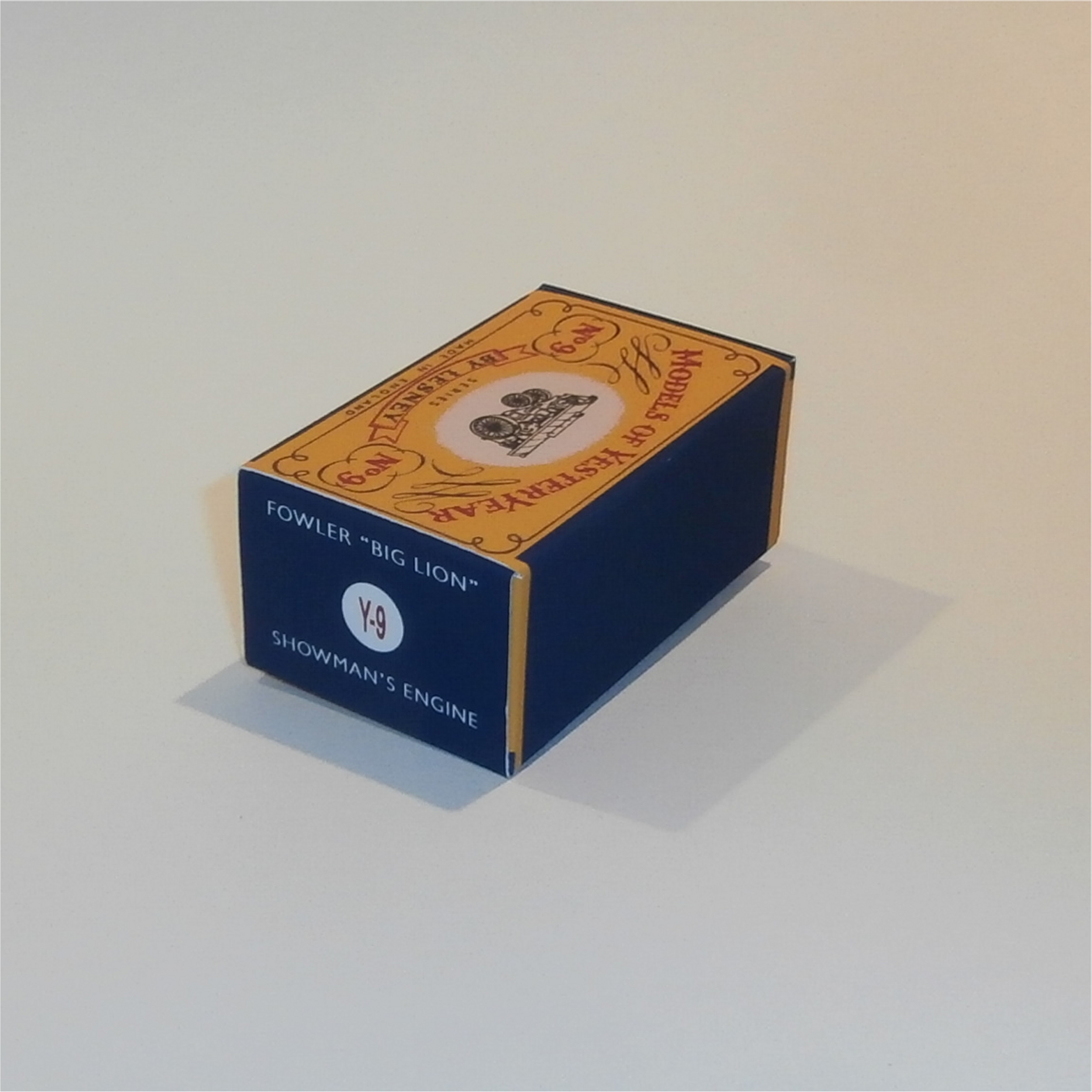Matchbox Lesney Yesteryear 9 a Fowler Showman Engine C Style Repro Box