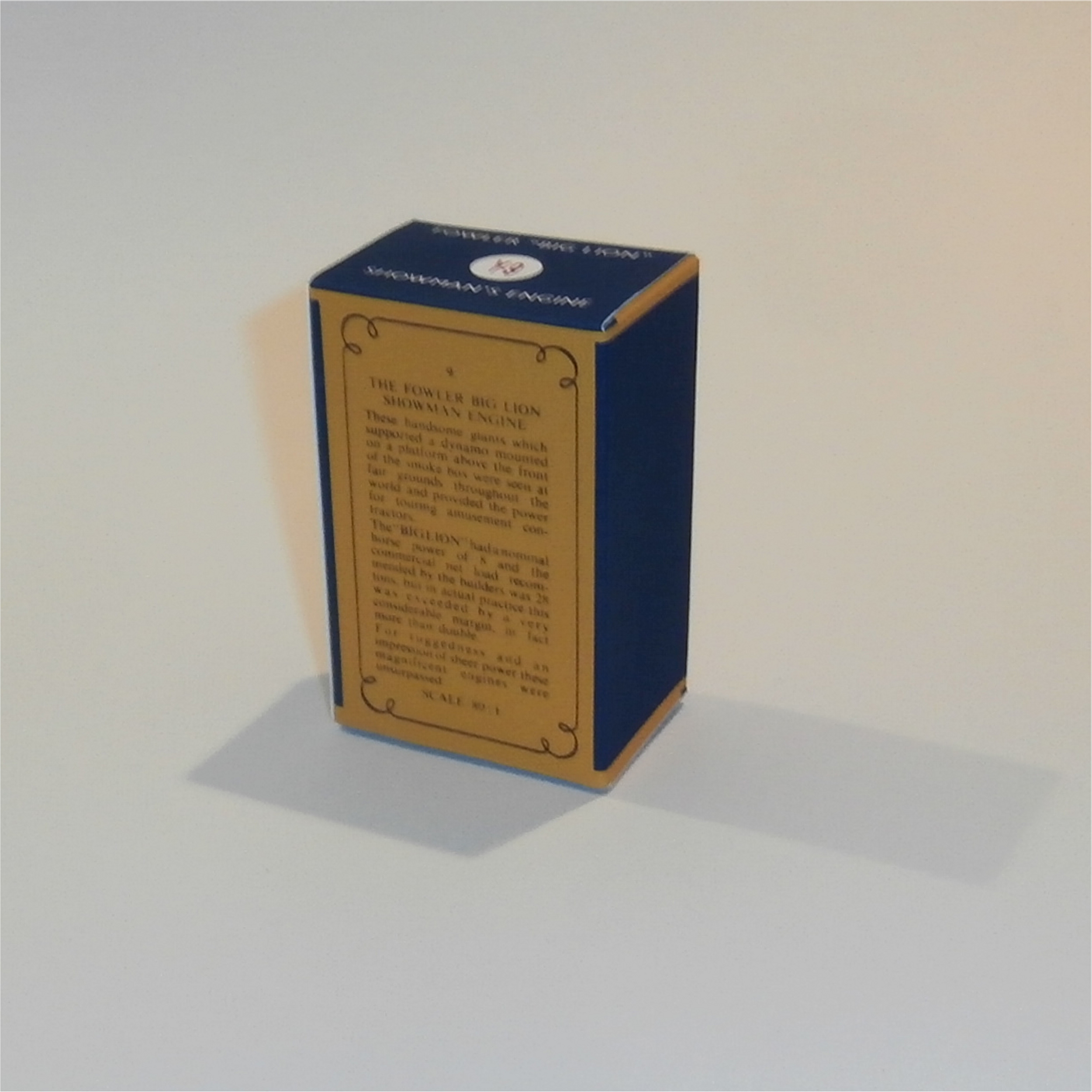 Matchbox Lesney Yesteryear 9 a Fowler Showman Engine C Style Repro Box