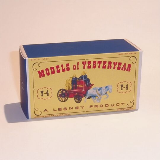 Matchbox Lesney Yesteryear 4 b Shand Mason Fire Engine D1 Style Repro Box