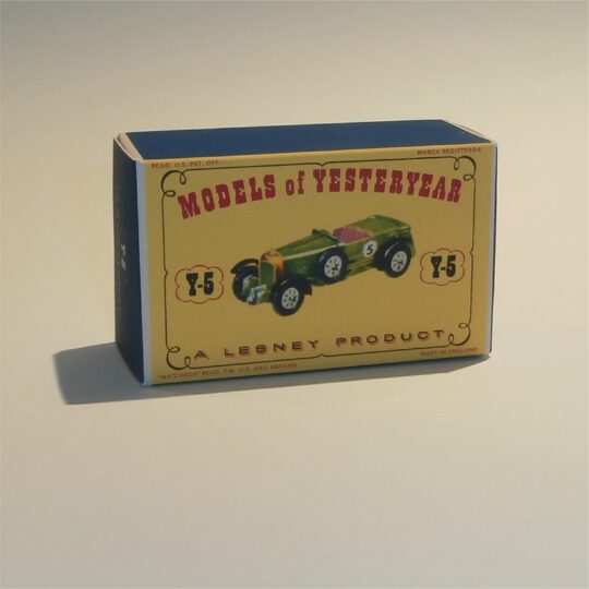 Matchbox Lesney Yesteryear 5 a Le Mans Bentley D1 Style Repro Box