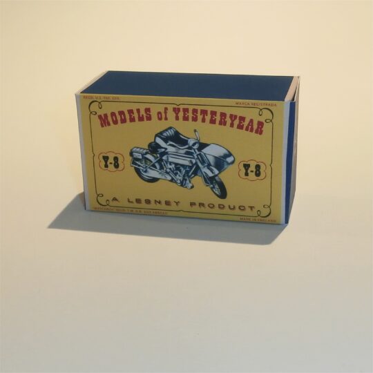 Matchbox Lesney Yesteryear 8 b Sunbeam Motor Cycle D1 Style Repro Box