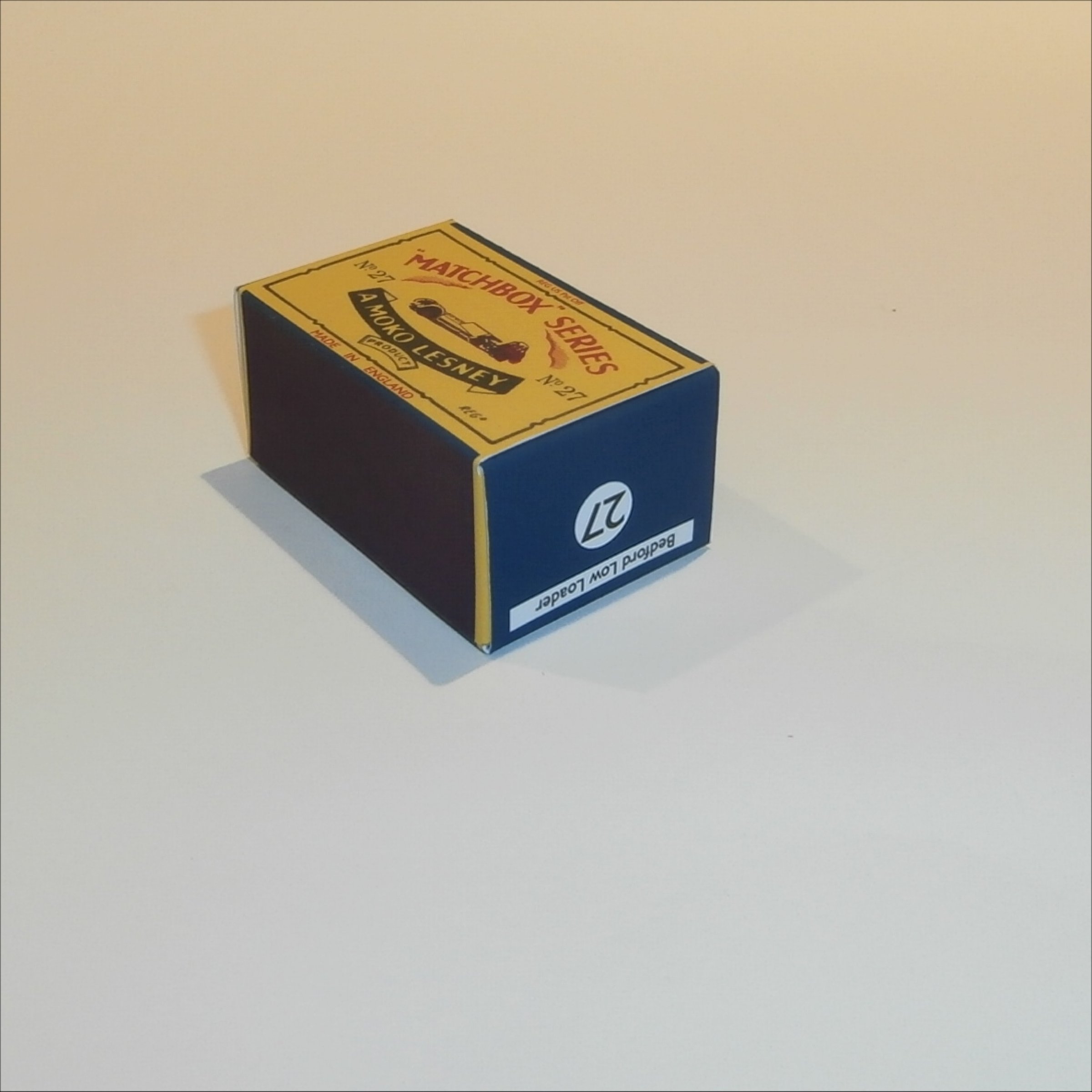 Matchbox Lesney 27a Low Loader B Style Repro Box