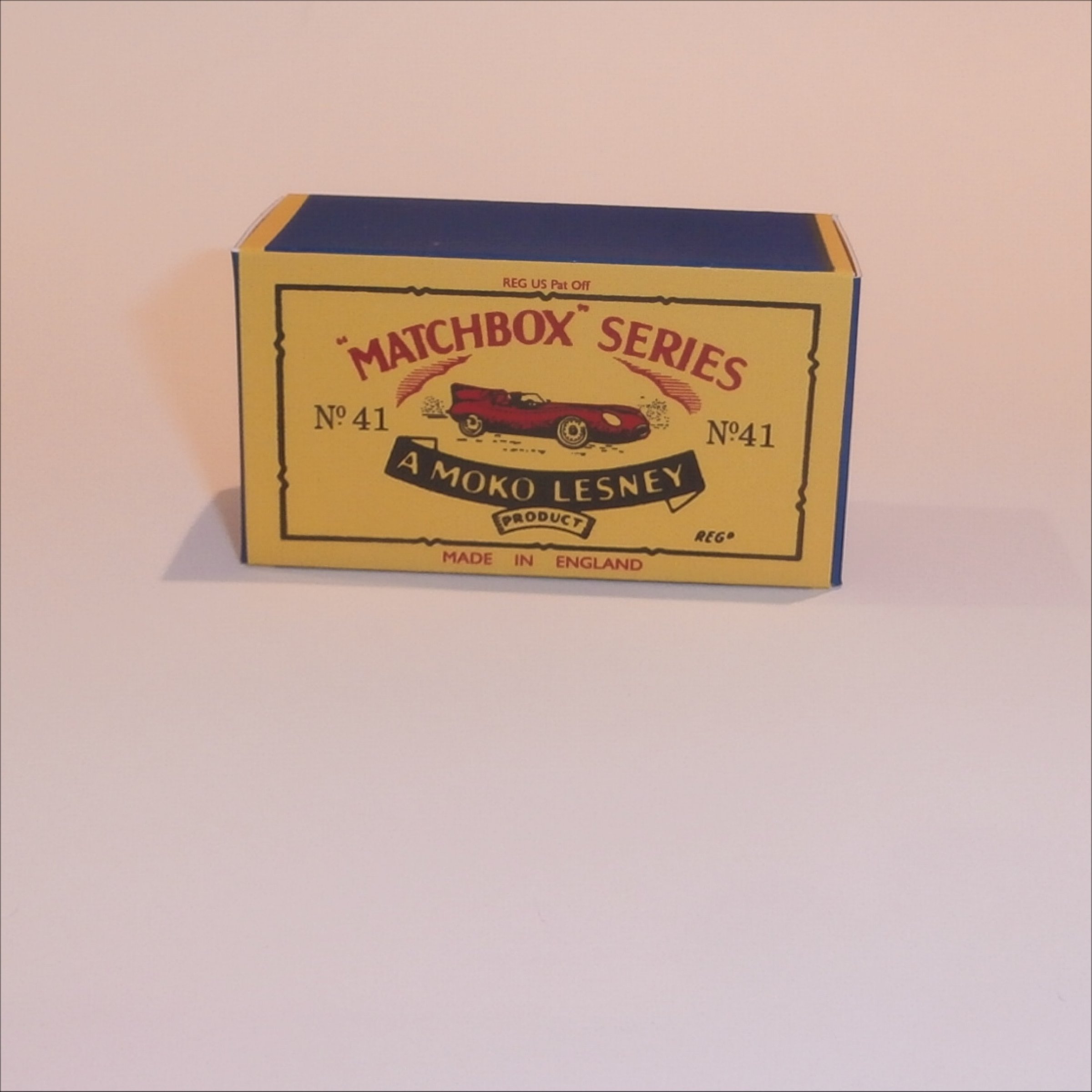 Matchbox Lesney 41b2 Jaguar D Type Racer B Style Repro Box