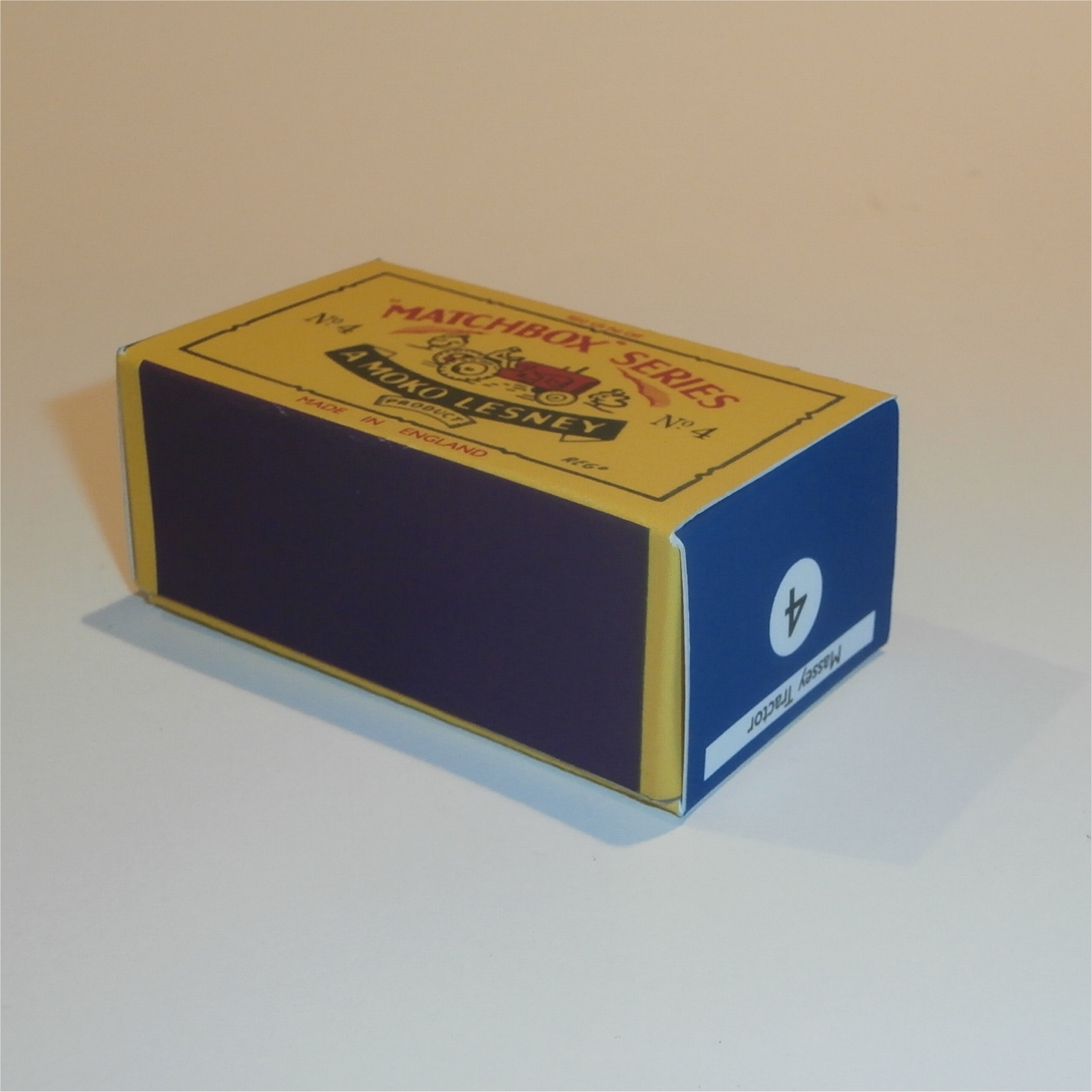 Matchbox Lesney 4b Massey Harris Tractor B Style Repro Box