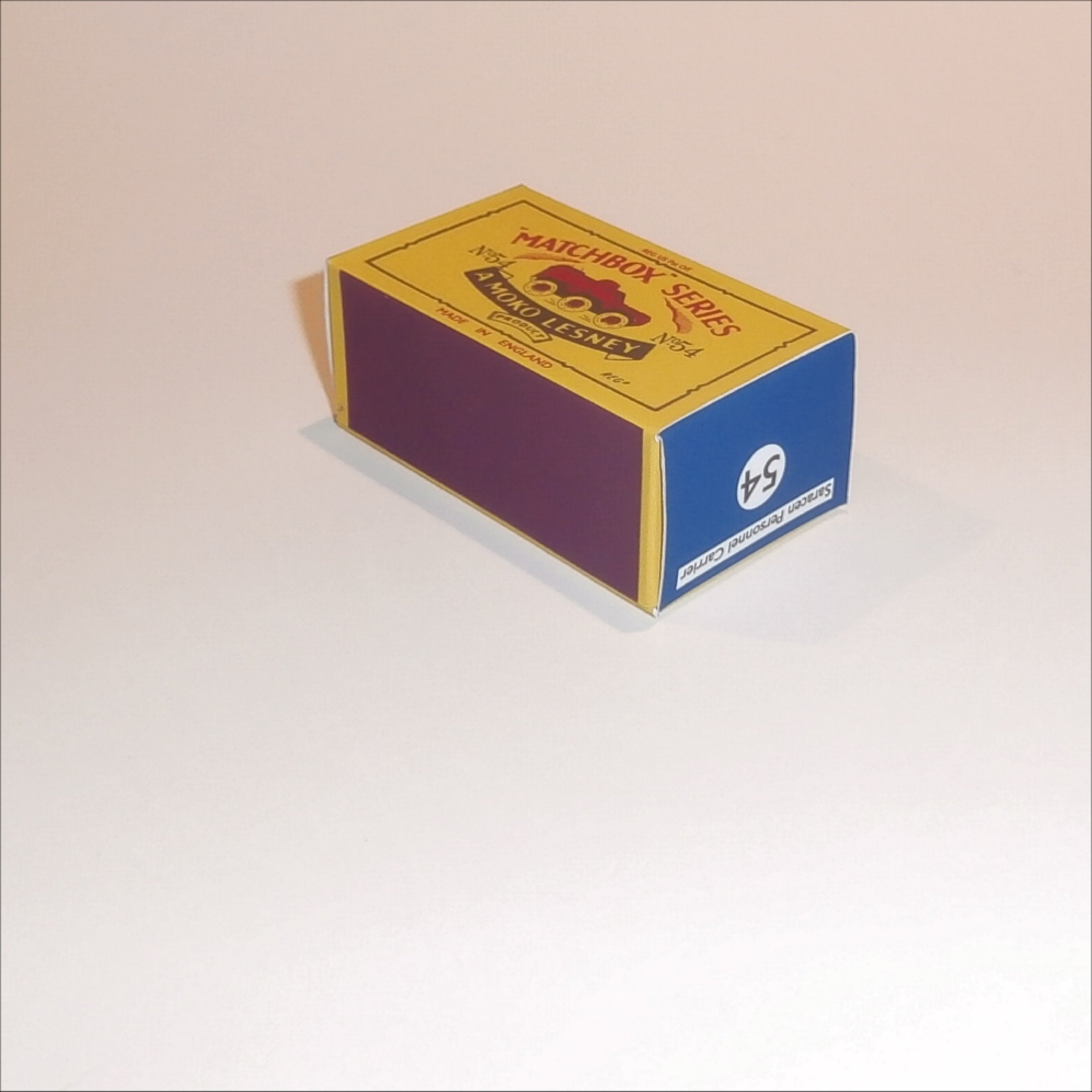 Matchbox Lesney 54a Saracen Personnel Carrier B Style Repro Box