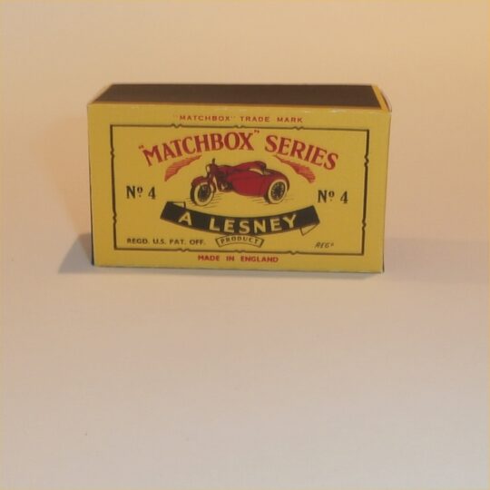 Matchbox Lesney 4 c Triumph Motorbike C Style Repro Box