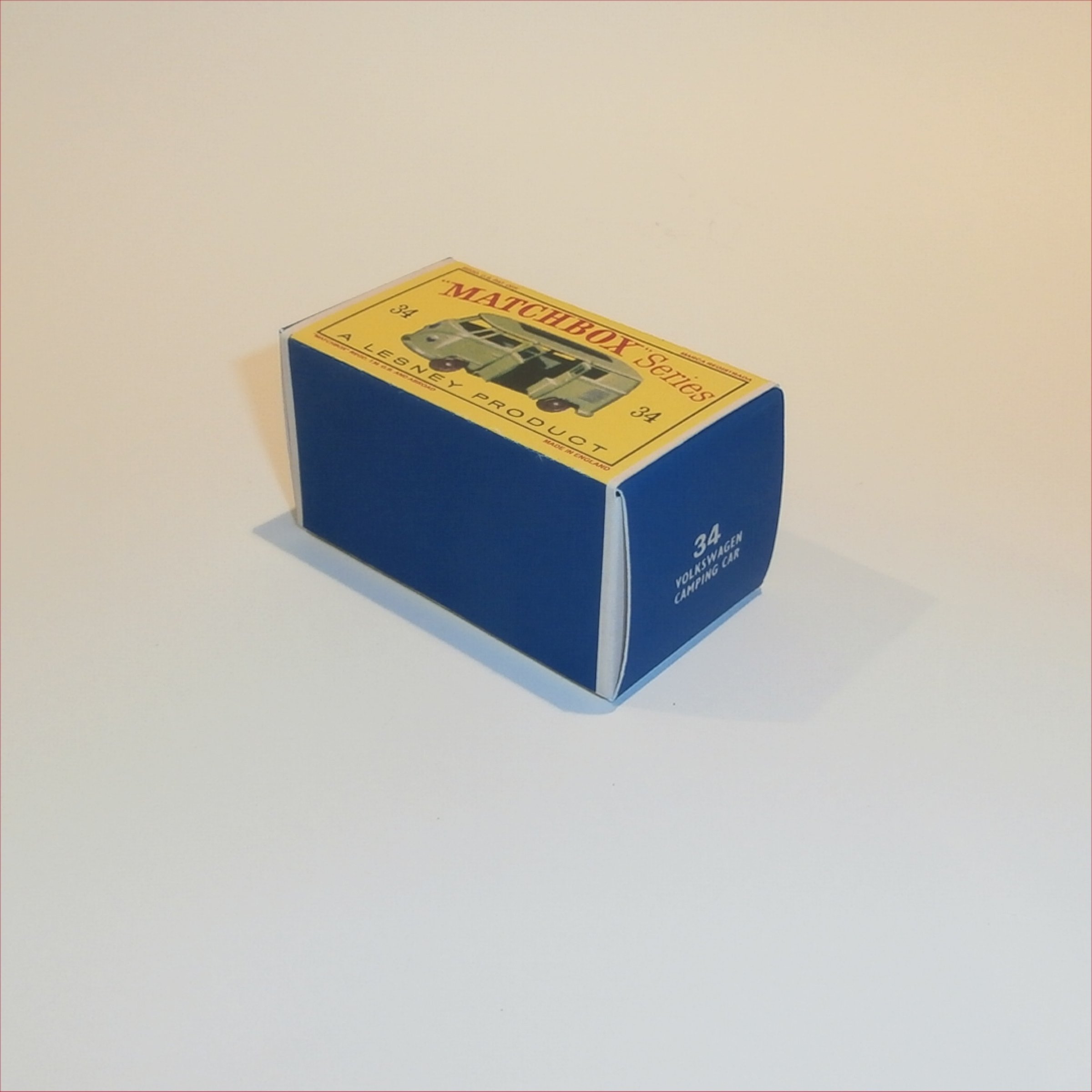 Matchbox Lesney 34b Volkswagen Camper Empty D Style Repro Box