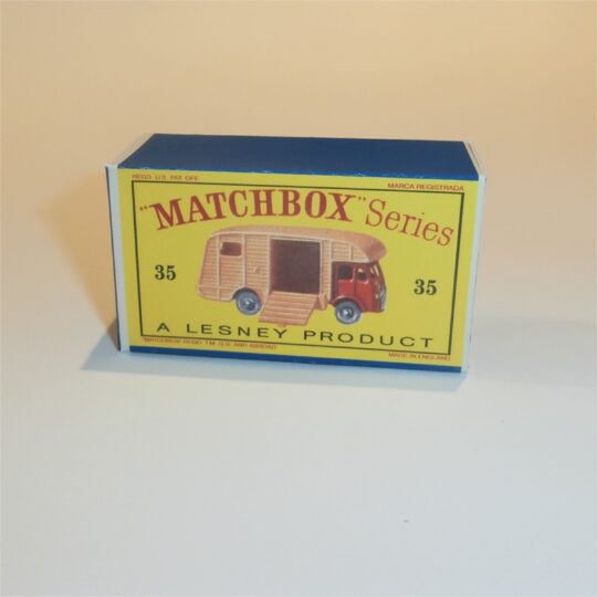 Matchbox Lesney 35a Horse Box Empty D Style Repro Box