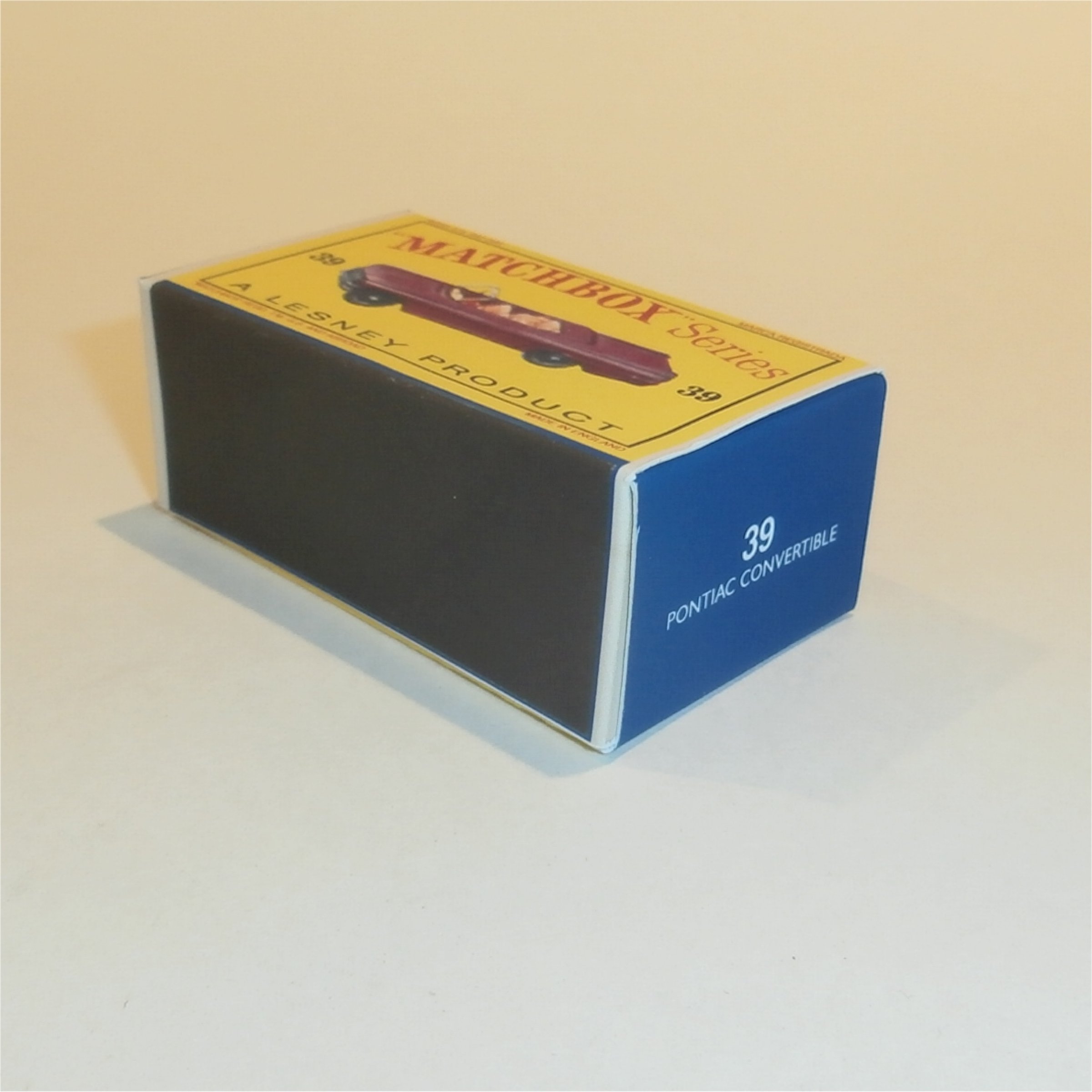 Matchbox Lesney 39b Pontiac Convertible Empty D Style Repro Box