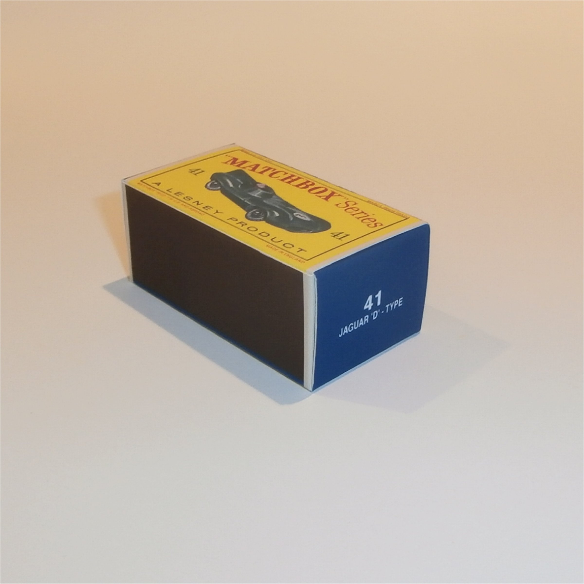 Matchbox Lesney 41b Jaguar D -Type Racing car Empty D Style Repro Box