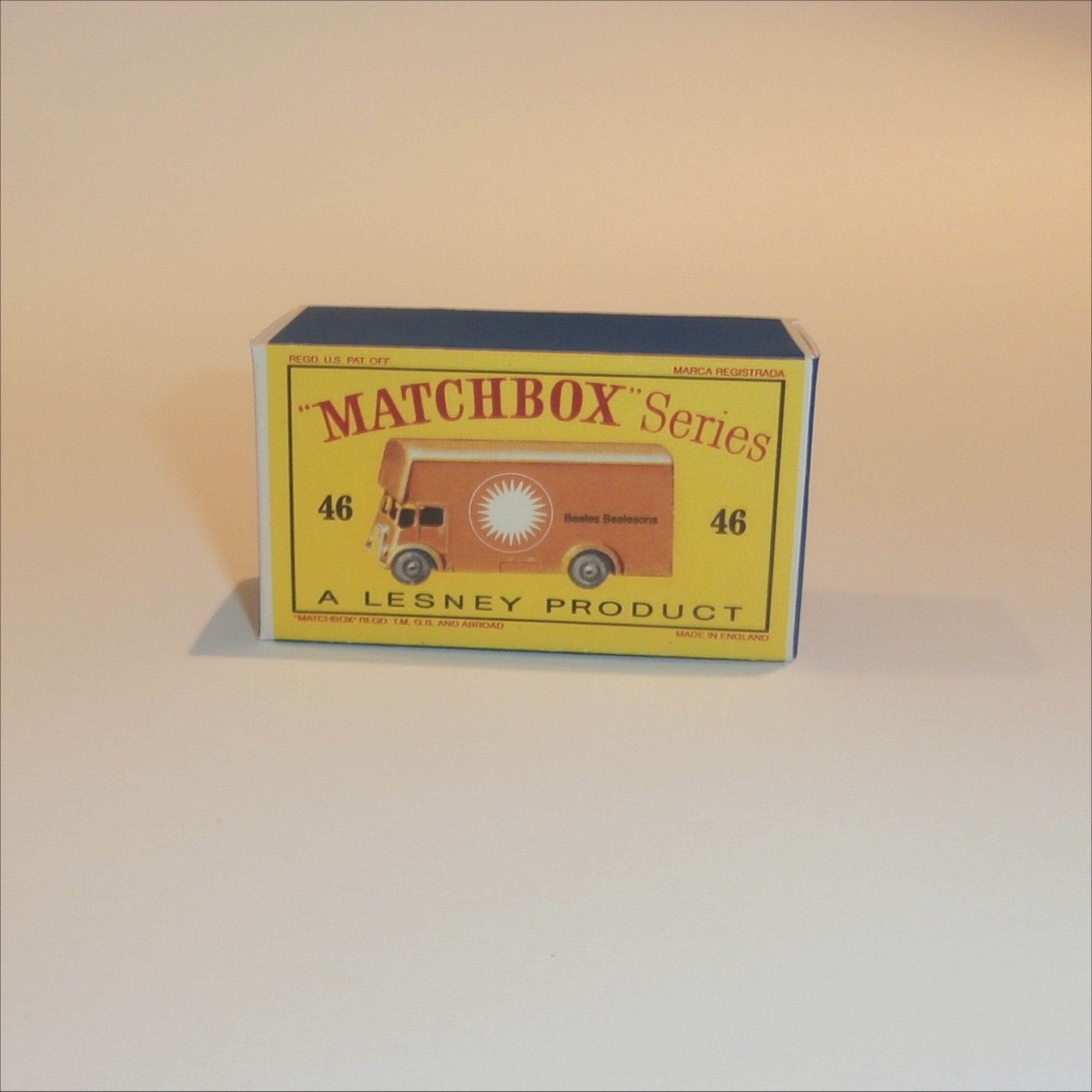 Matchbox Lesney 46b3 Bealesons Van Custom Colour D Style Box