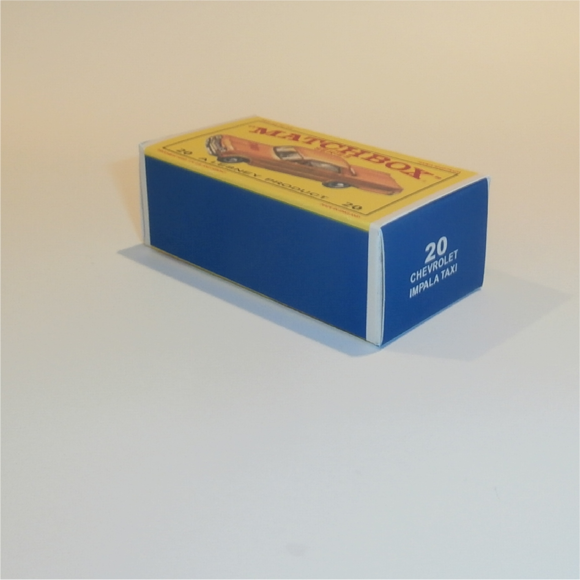 Matchbox Lesney 20c Chevrolet Impala Taxi E1 E Style Repro Box