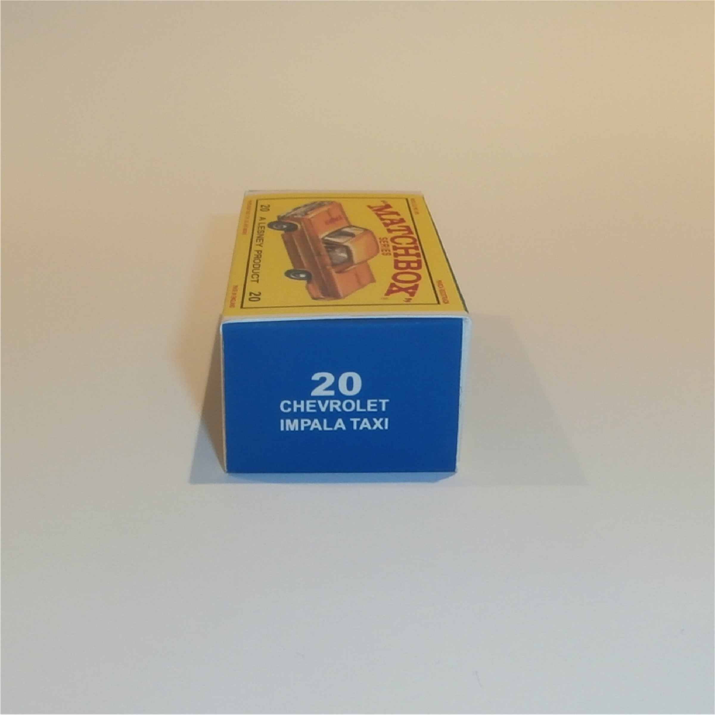 Matchbox Lesney 20c Chevrolet Impala Taxi E1 E Style Repro Box
