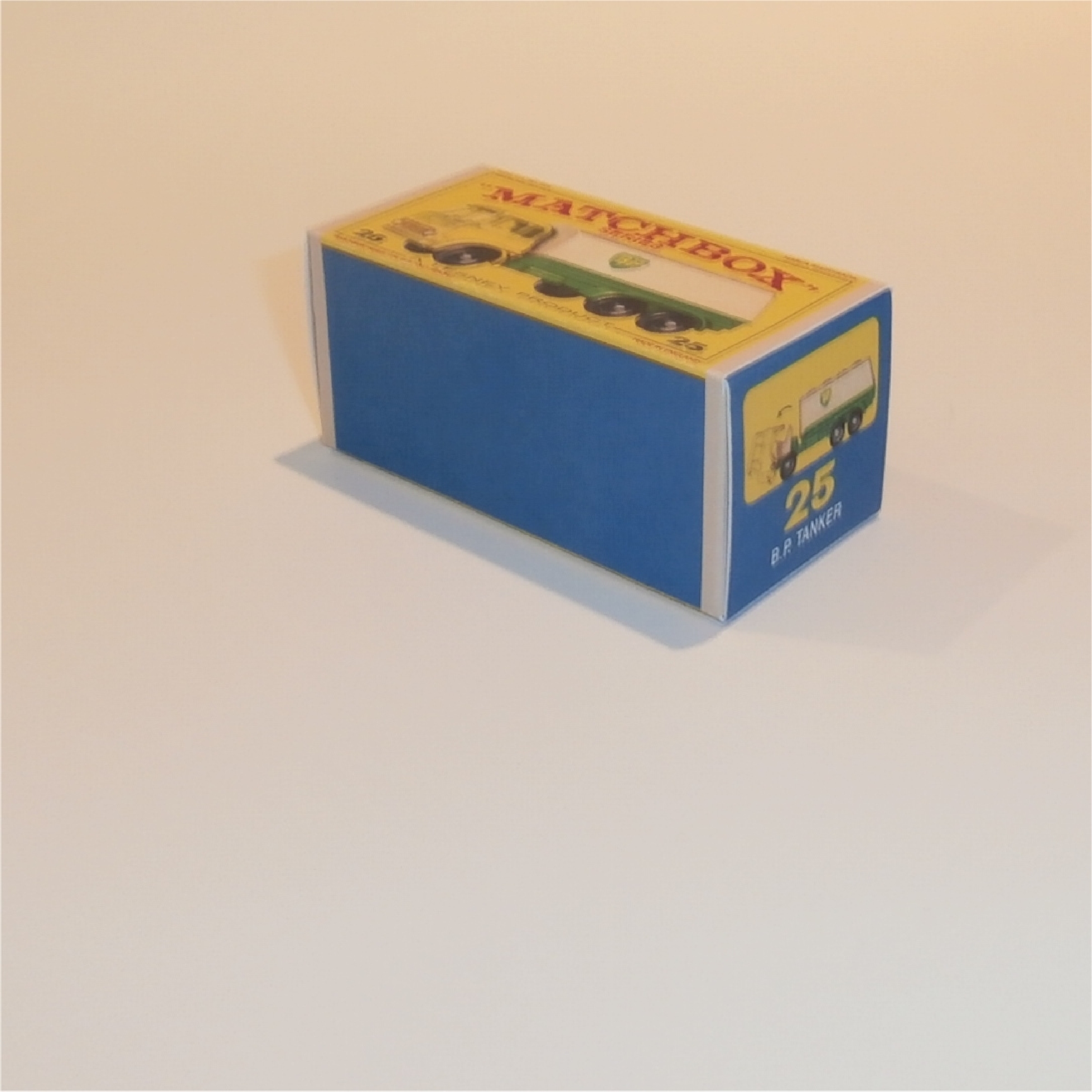 Matchbox Lesney 25c BP Tanker E Style Repro Box