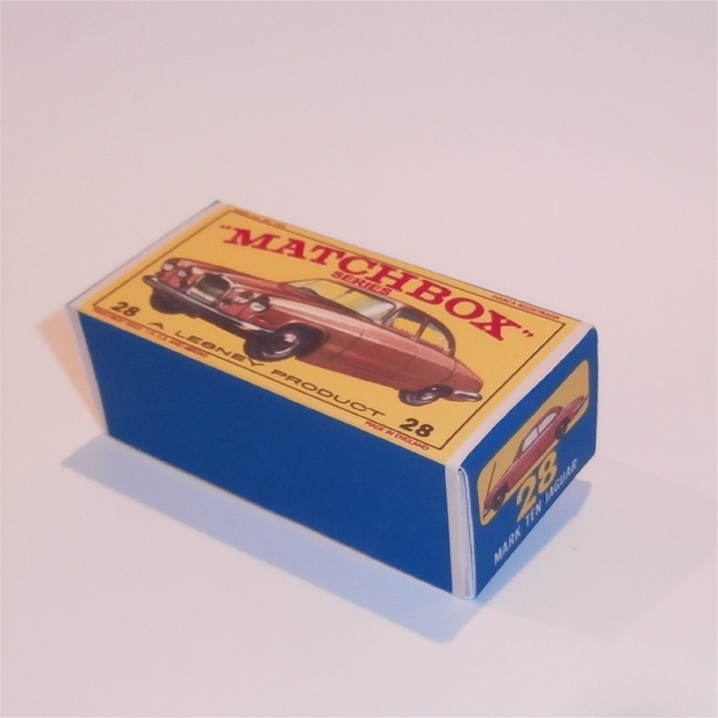 Matchbox Lesney 28 c Jaguar Mk. 10 E3 E Style Repro Box
