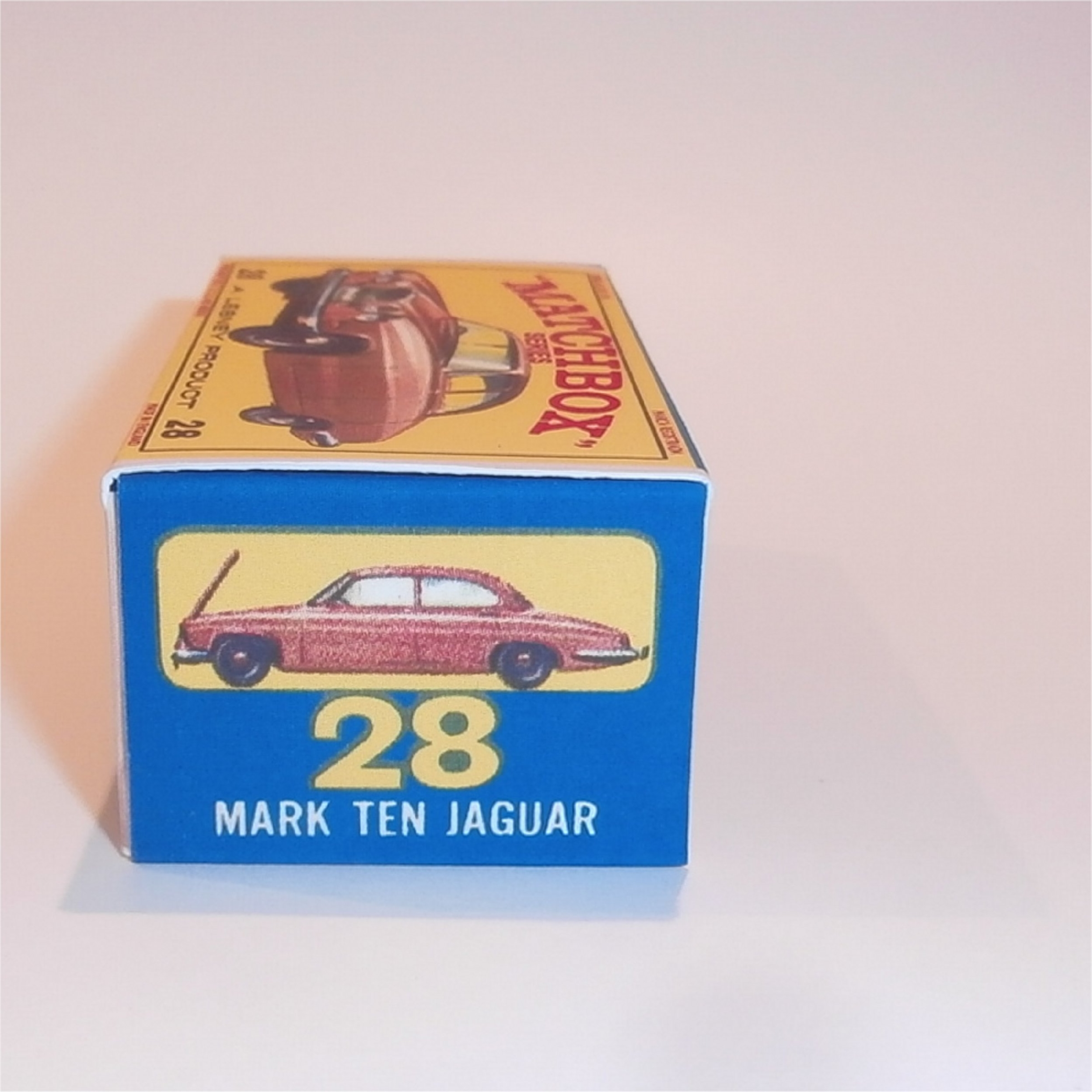 Matchbox Lesney 28 c Jaguar Mk. 10 E3 E Style Repro Box