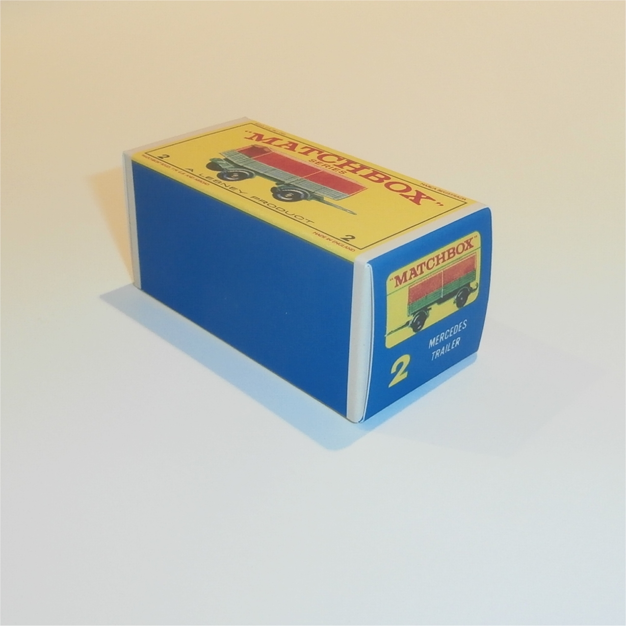 Matchbox Lesney 2d Mercedes Trailer E Style Repro Box