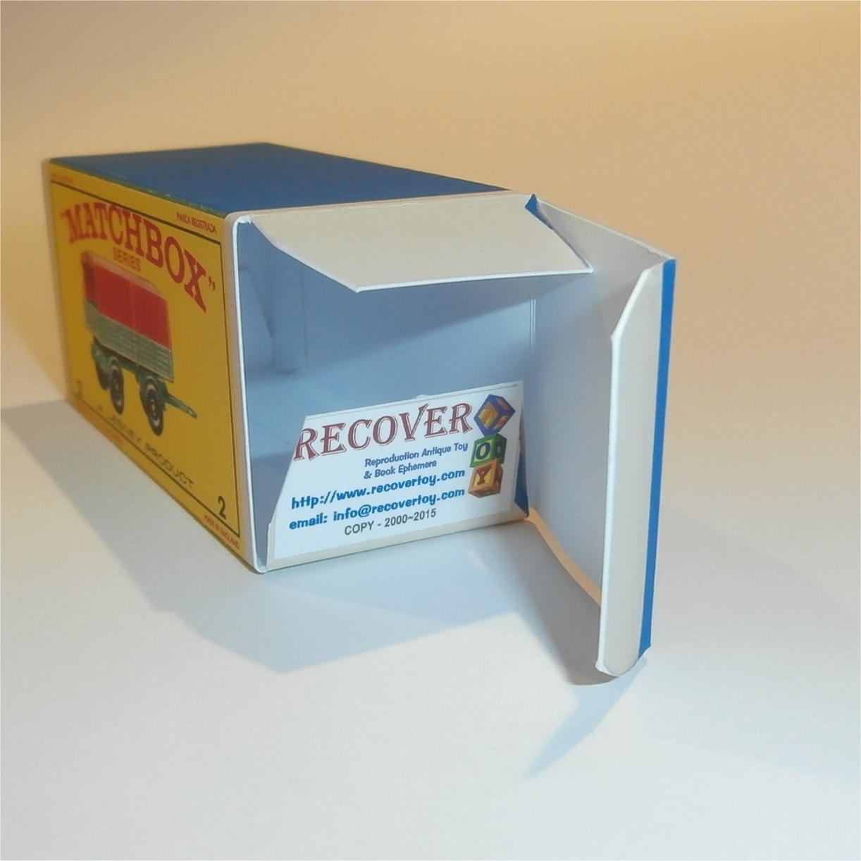 Matchbox Lesney 2d Mercedes Trailer E Style Repro Box