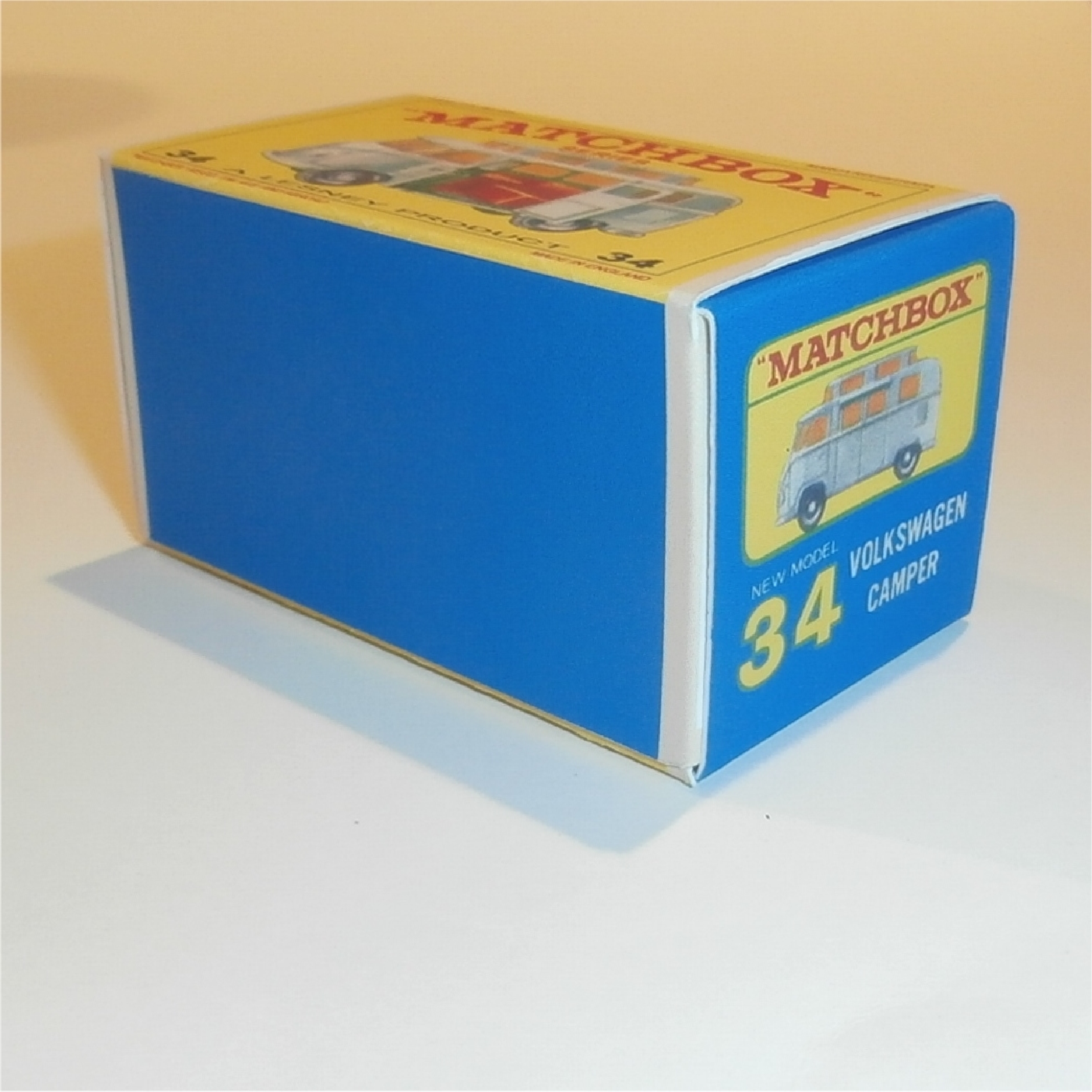 Matchbox Lesney 34c Volkswagen Camper Silver E Style Repro Box