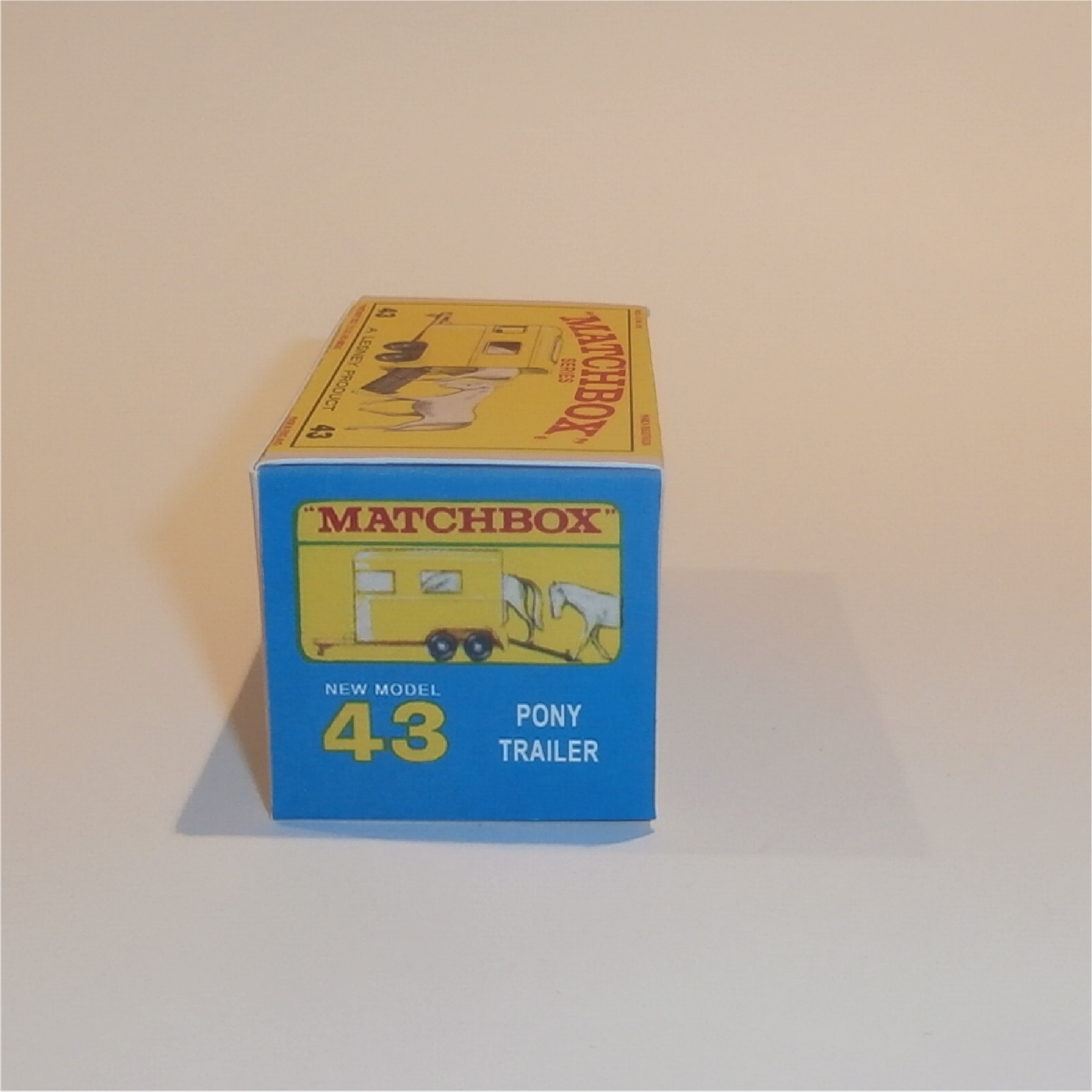Matchbox Lesney 43c Pony Trailer E Style Repro Box