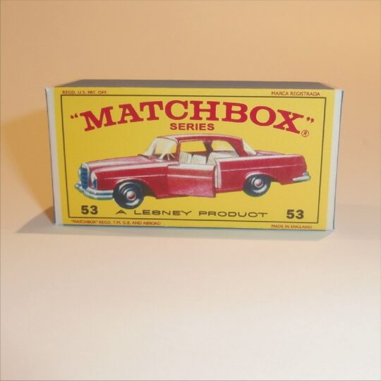 Matchbox Lesney 53b Mercedes Benz Coupe E Style Repro Box