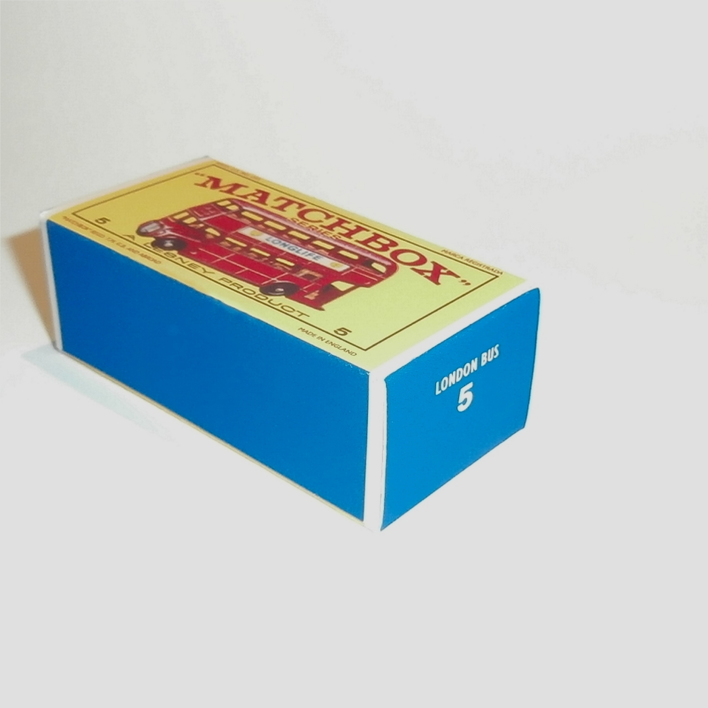 Matchbox Lesney 5 d1 Routemaster London Bus E Style Repro Box
