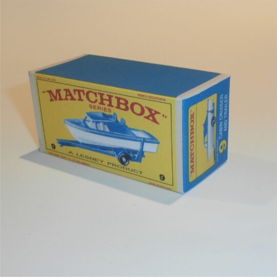 Matchbox Lesney 9 d Boat & Trailer E Style Repro Box