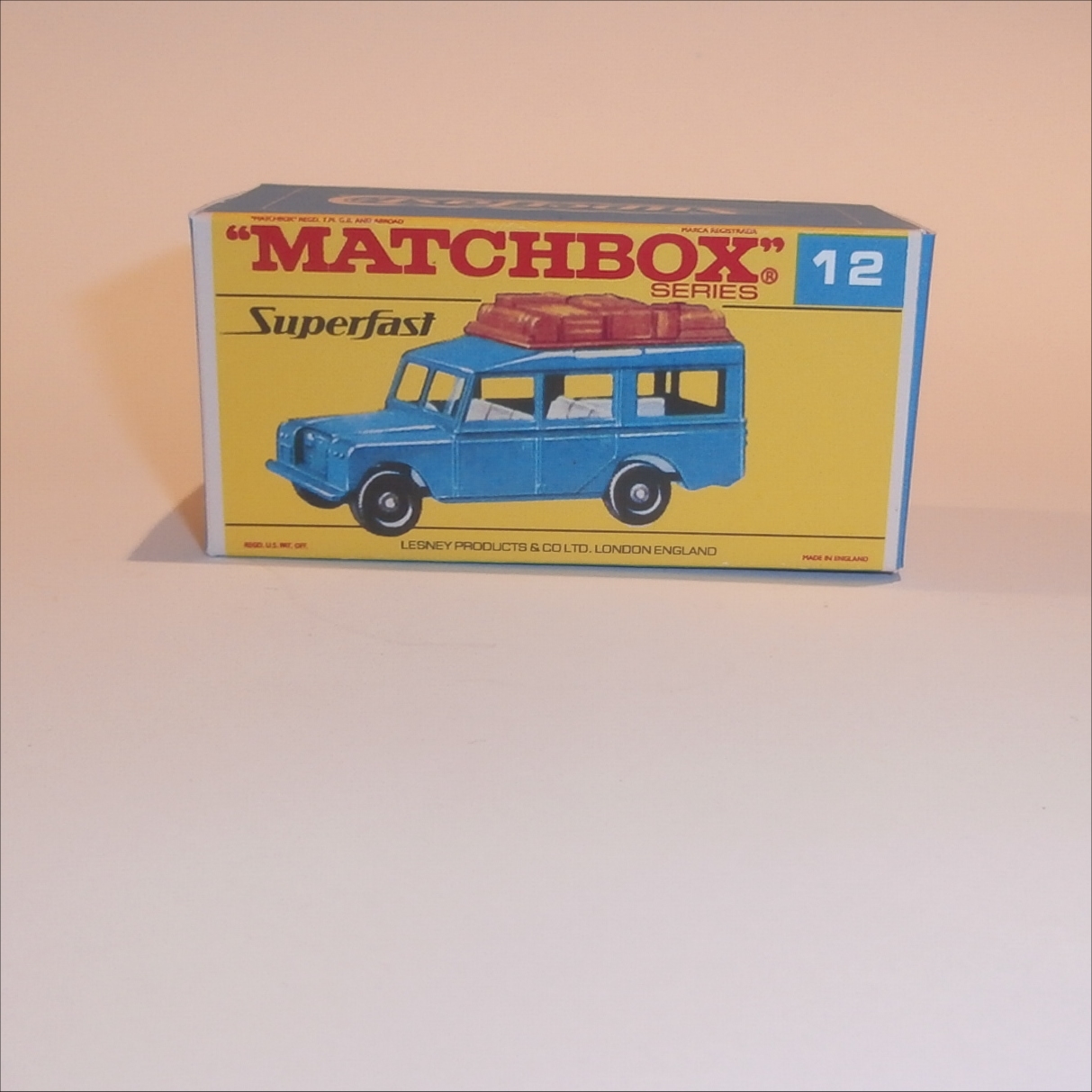 Matchbox Lesney Superfast 12 d Land Rover Safari F-SF1 Style Repro Box