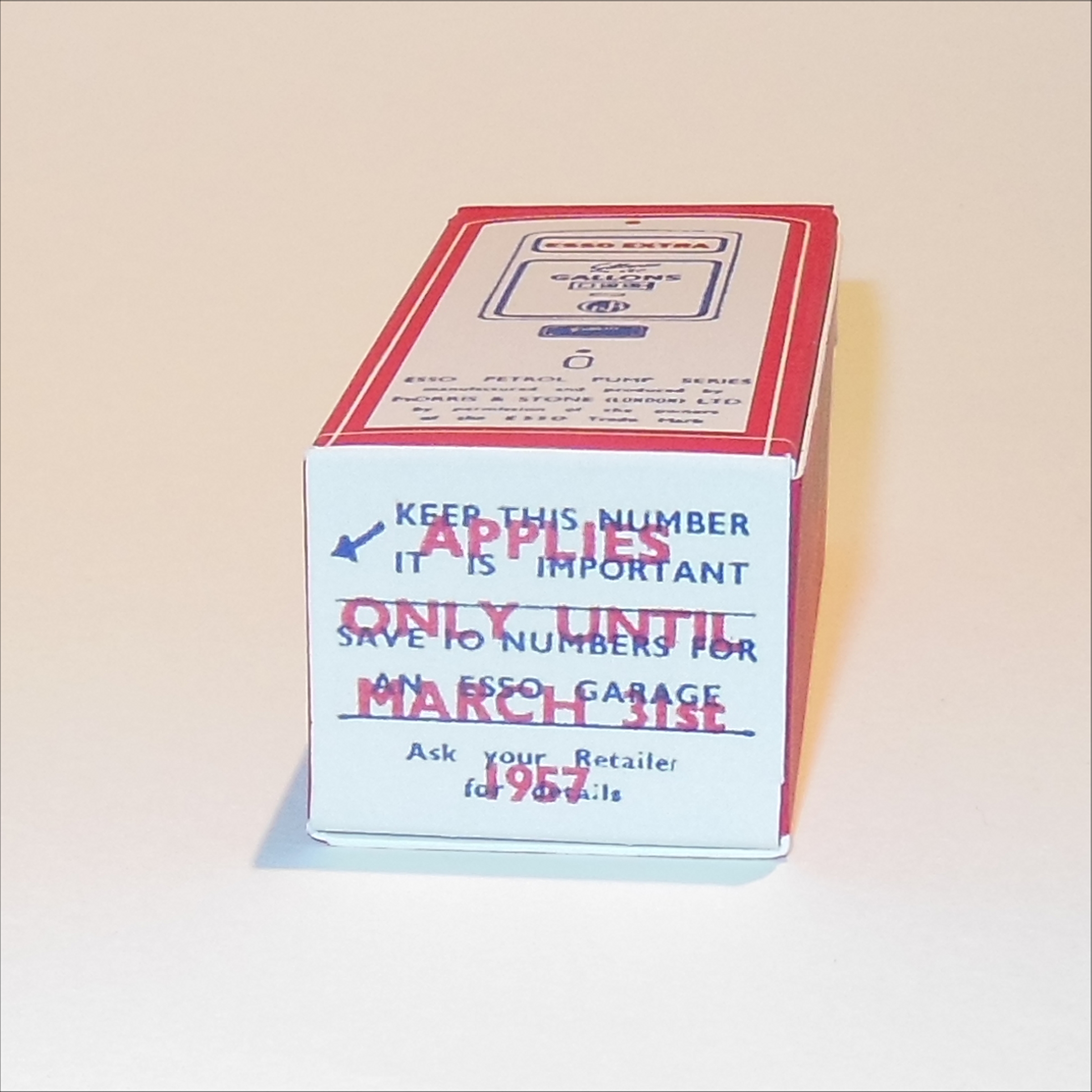 Morestone Esso Petrol Pump Series 10 Karrier G.P.O. Repair Van Repro Box