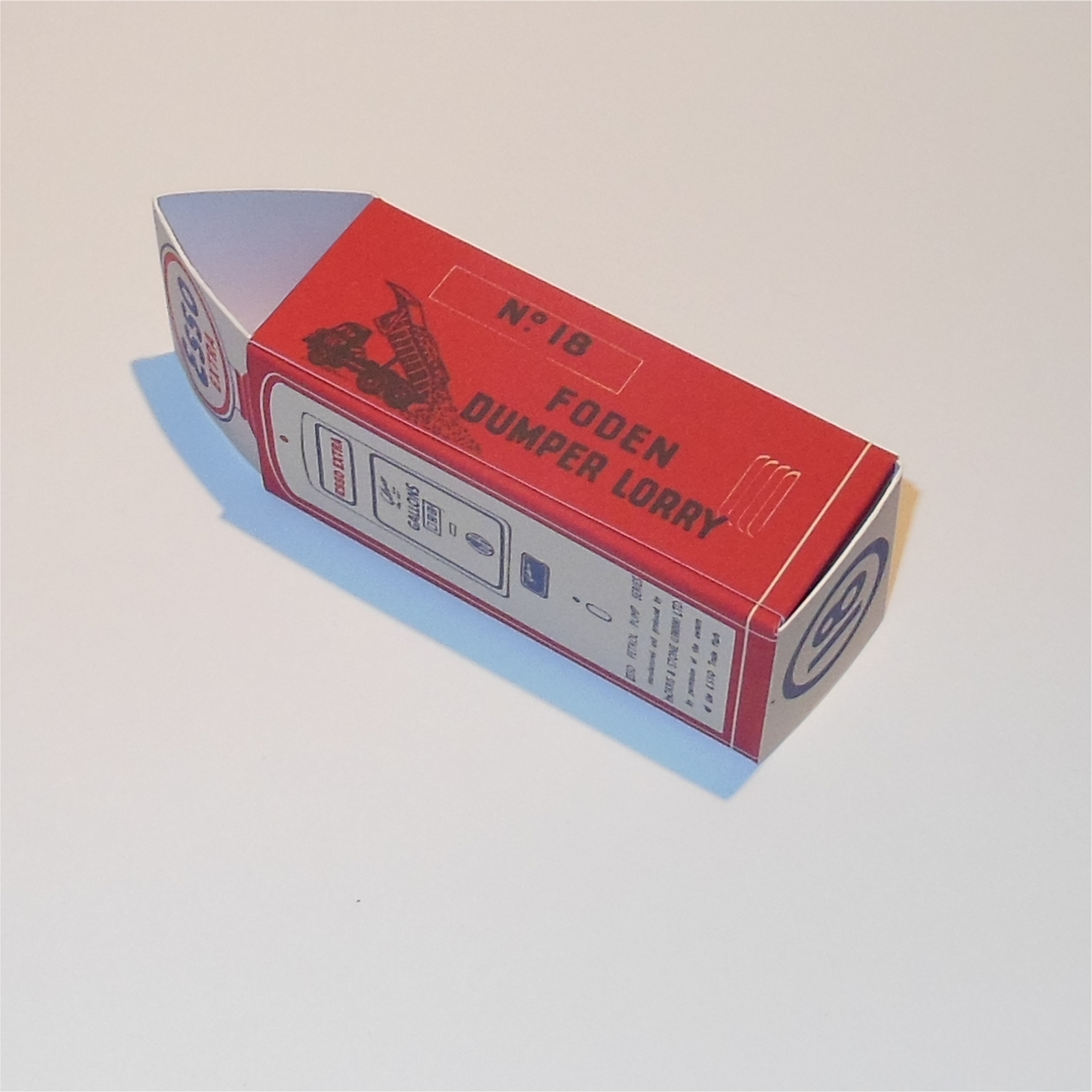 Morestone Budgie Esso Petrol Pump Series 18 Foden Dumper Tip Truck Repro Box
