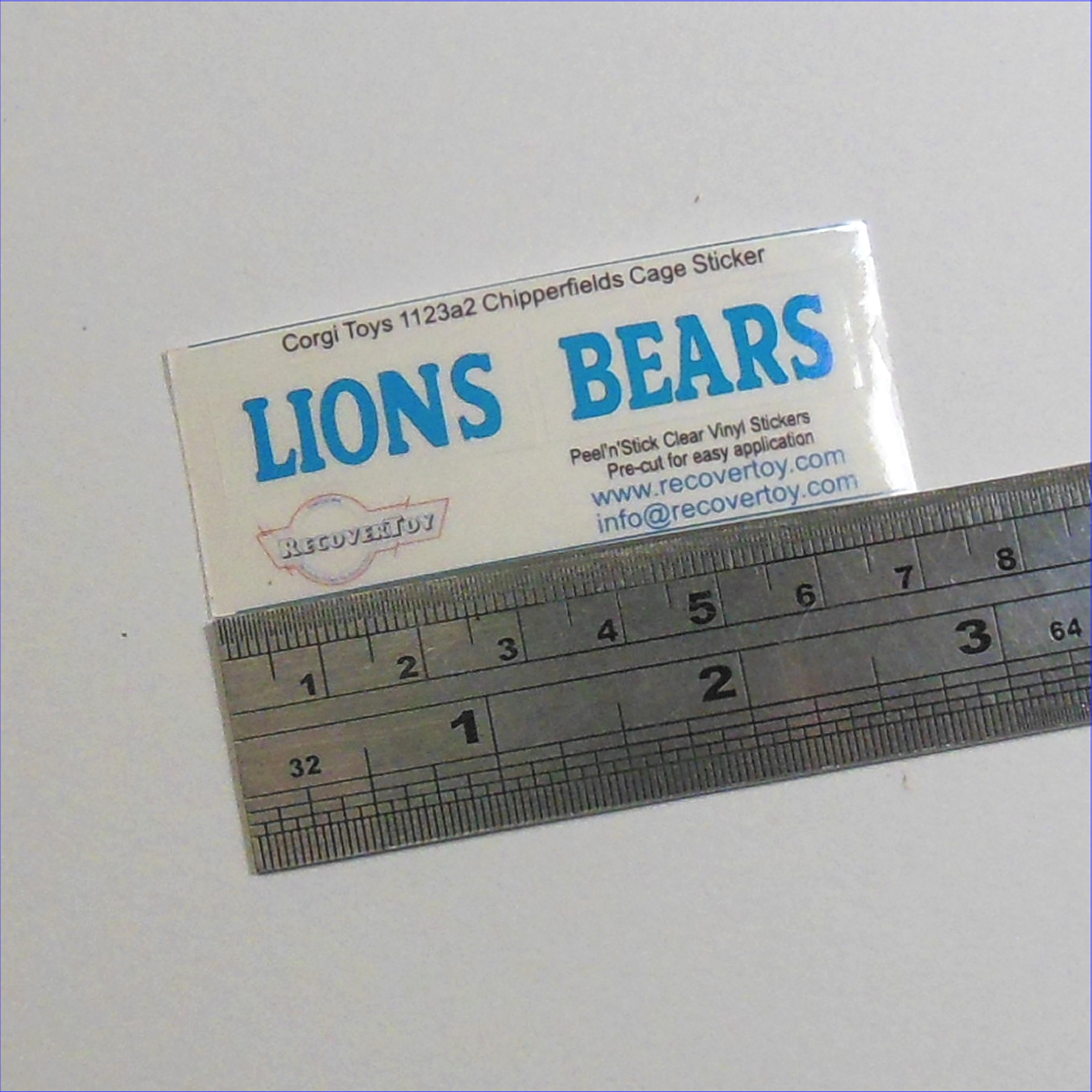Corgi Toys 1123 Chipperfields Circus Animal Cage Trailer Lions Bears Stickers