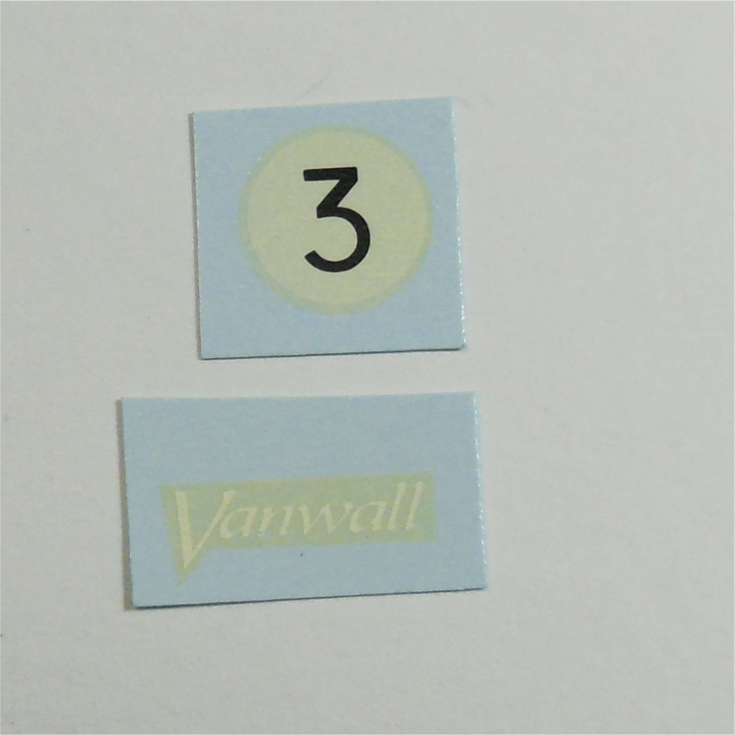 Corgi Toys 150 Vanwall Racing Car Logo with RN#3 Decal Set
