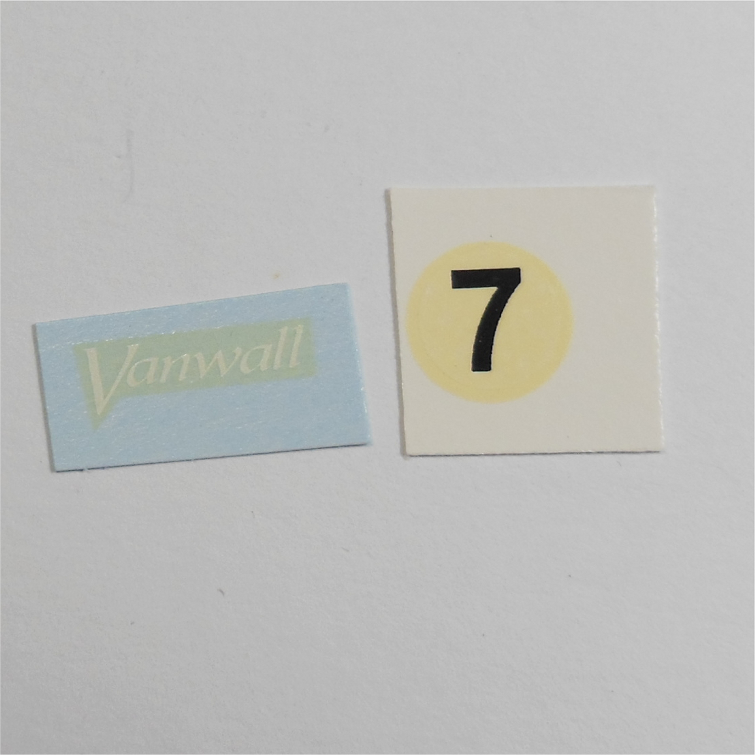 Corgi Toys 150 Vanwall Racing Car Logo with RN#7 Decal Set
