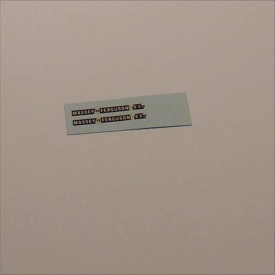 Corgi Toys 50 53 Massey Ferguson 65 Tractor Decals Set