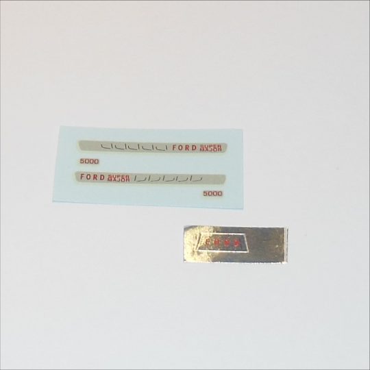 Corgi Toys 67 72 74 Ford 5000 Tractor Chrome Stickers Set
