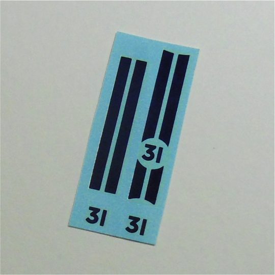 Dinky Toys 133 Cunningham Racing Car Decal Set RN#31