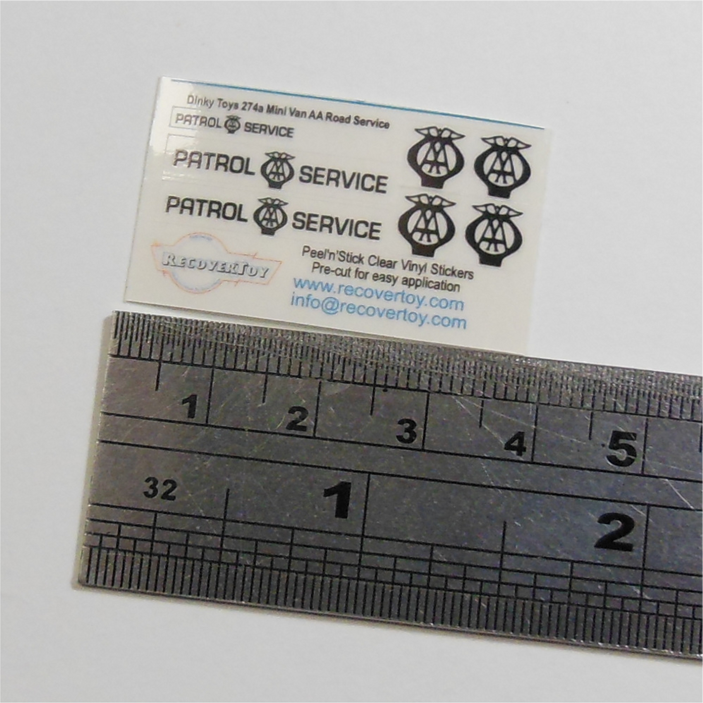 Dinky Toys 274a Morris Mini Van AA Patrol Service Stickers Set