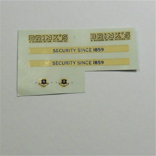 Dinky Toys 275 Brinks Armoured Car Decal Set
