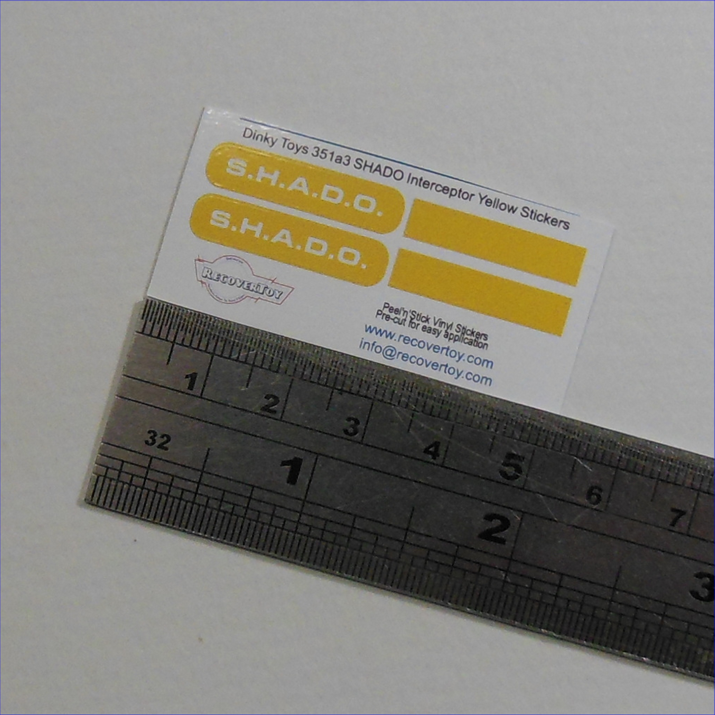 Dinky Toys 351a3 UFO SHADO Interceptor Yellow Sticker Set