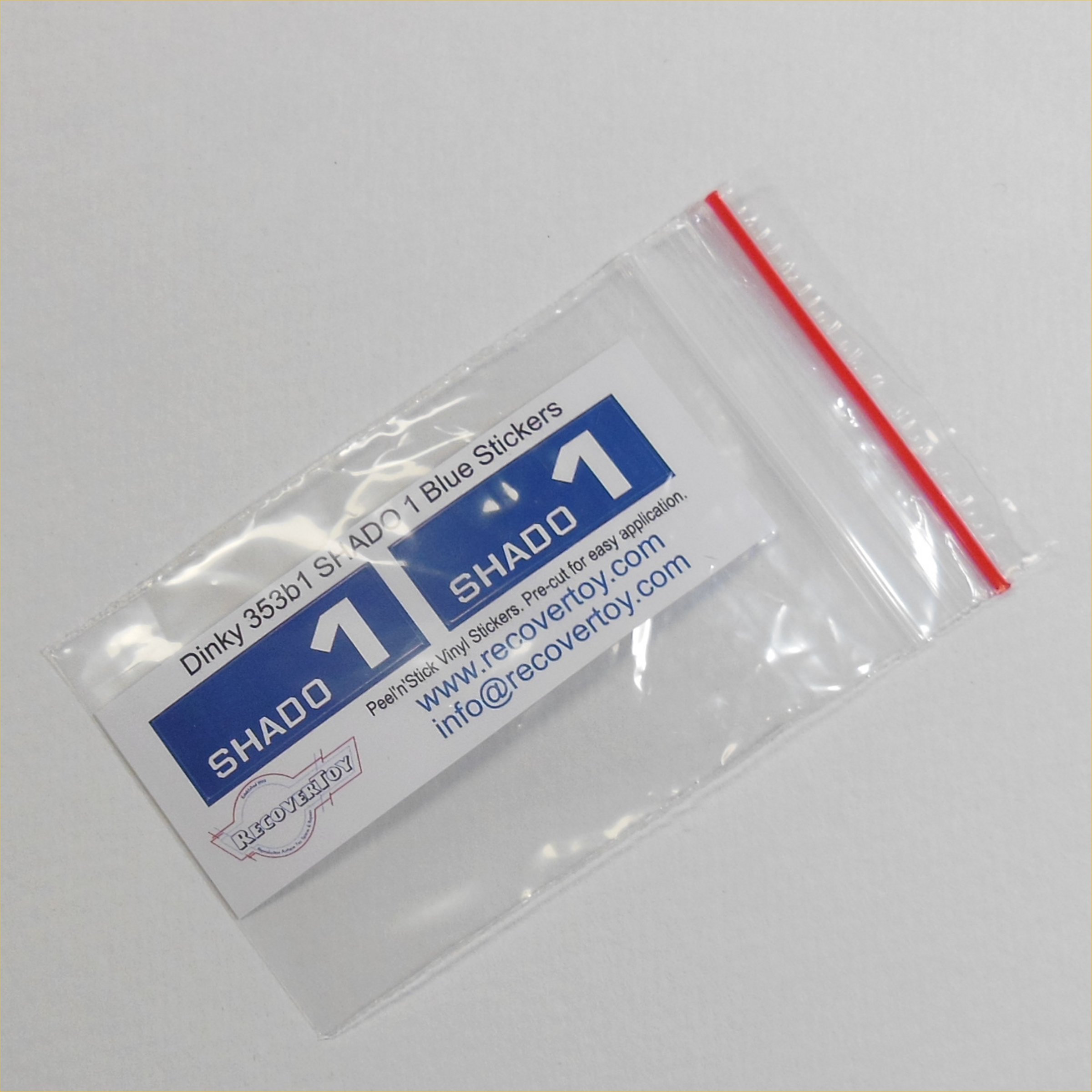 Dinky Toys 353 Shado 1 Mobile Blue Side Panels Sticker Set