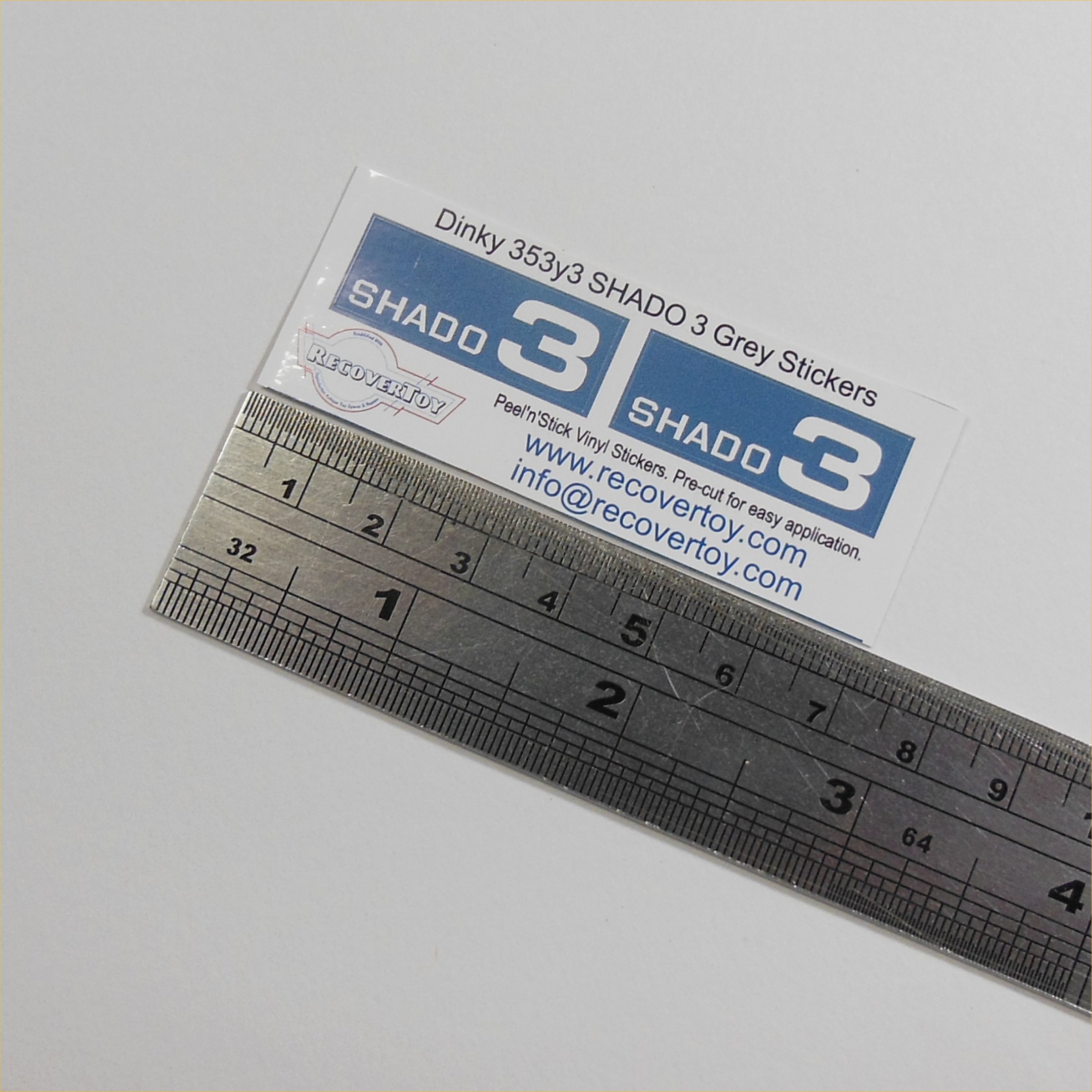 Dinky Toys 353 Shado 3 Mobile Grey Side Panels Sticker Set