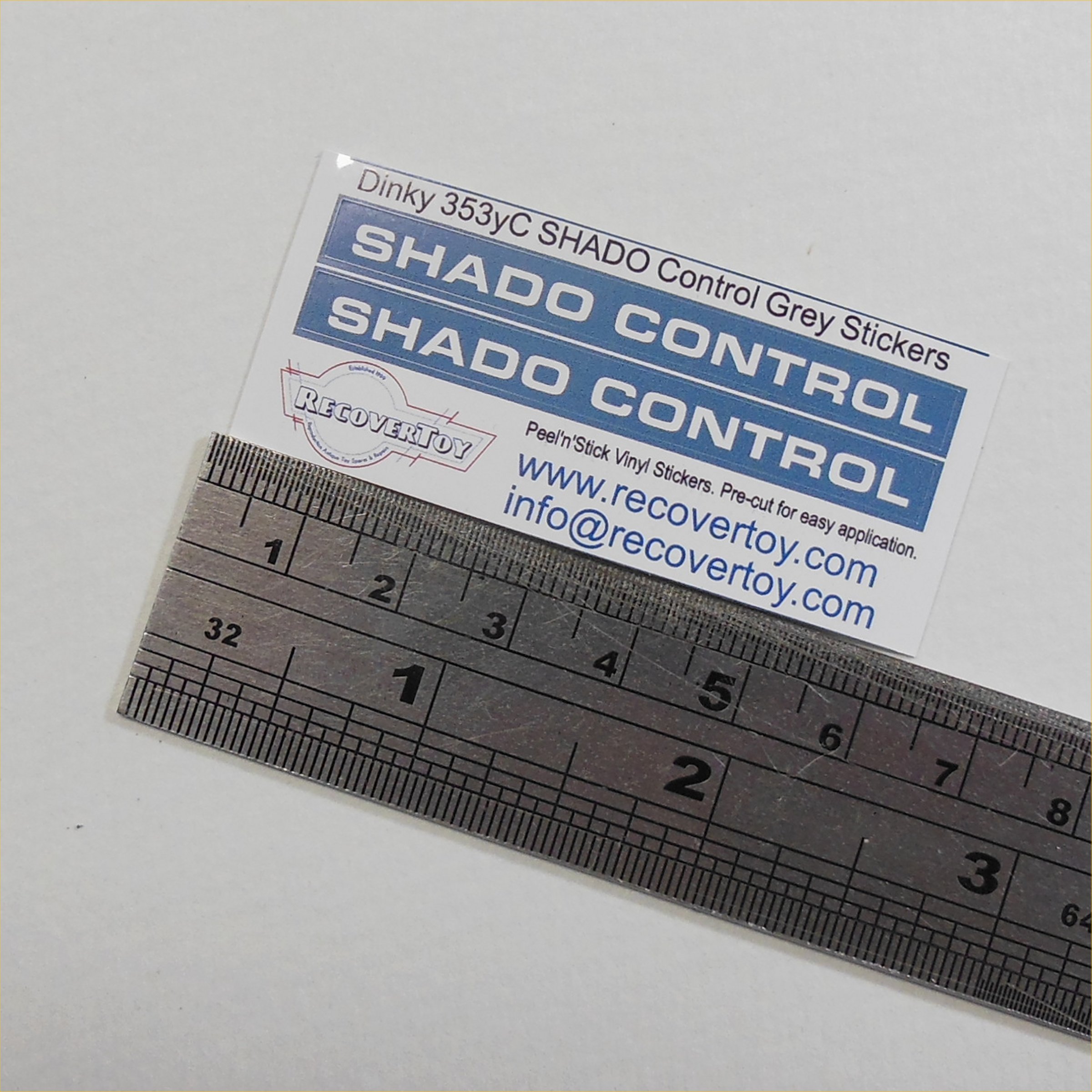 Dinky Toys 353 Shado Control Mobile Grey Side Panels Sticker Set