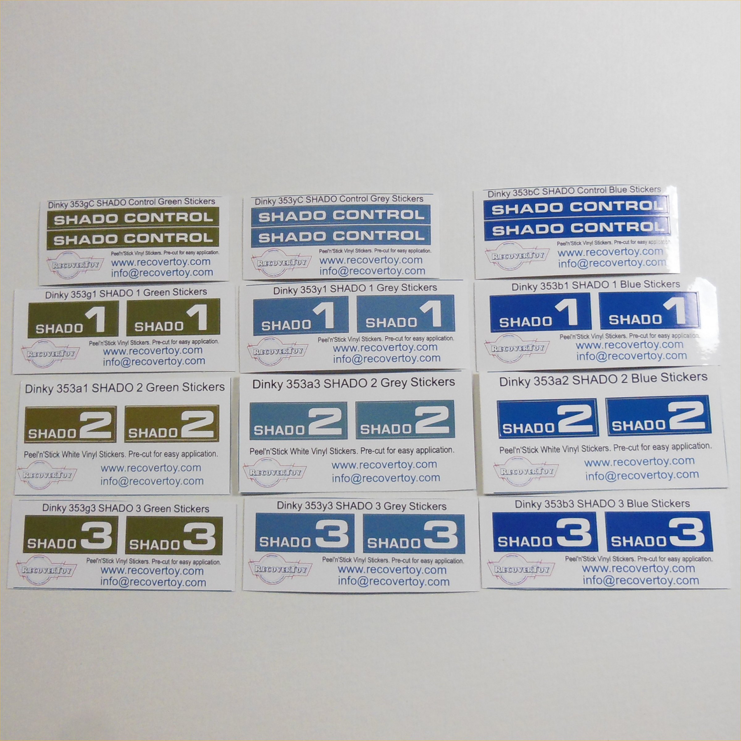 Dinky Toys 353 SHADO Mobile Anderson UFO Custom Pre-cut Stickers