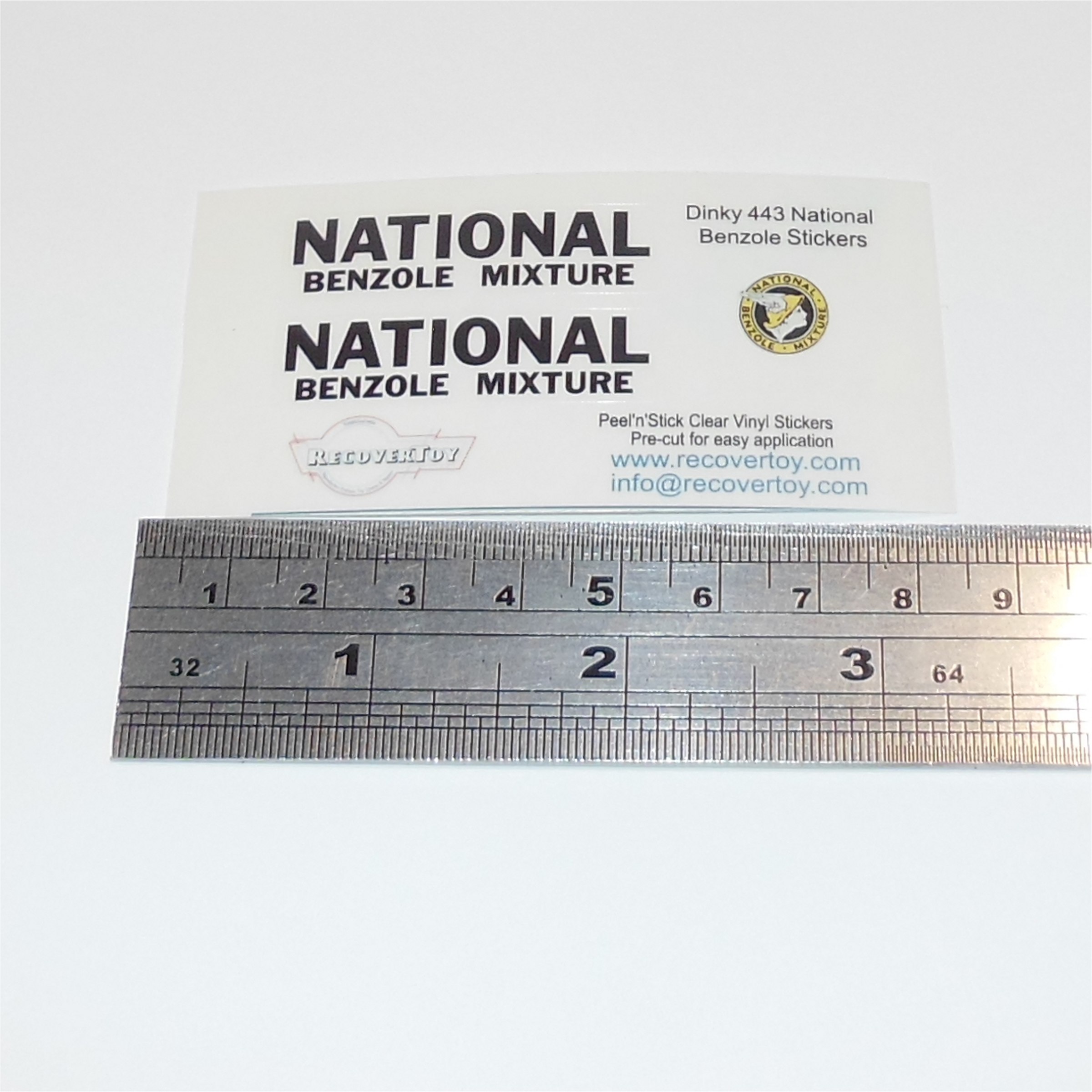 Dinky Toys 443 Studebaker Tanker National Benzole Sticker Set