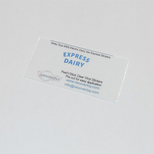 Dinky Toys 490 Electric Dairy Van Milk Float Blue Express Dairy Sticker