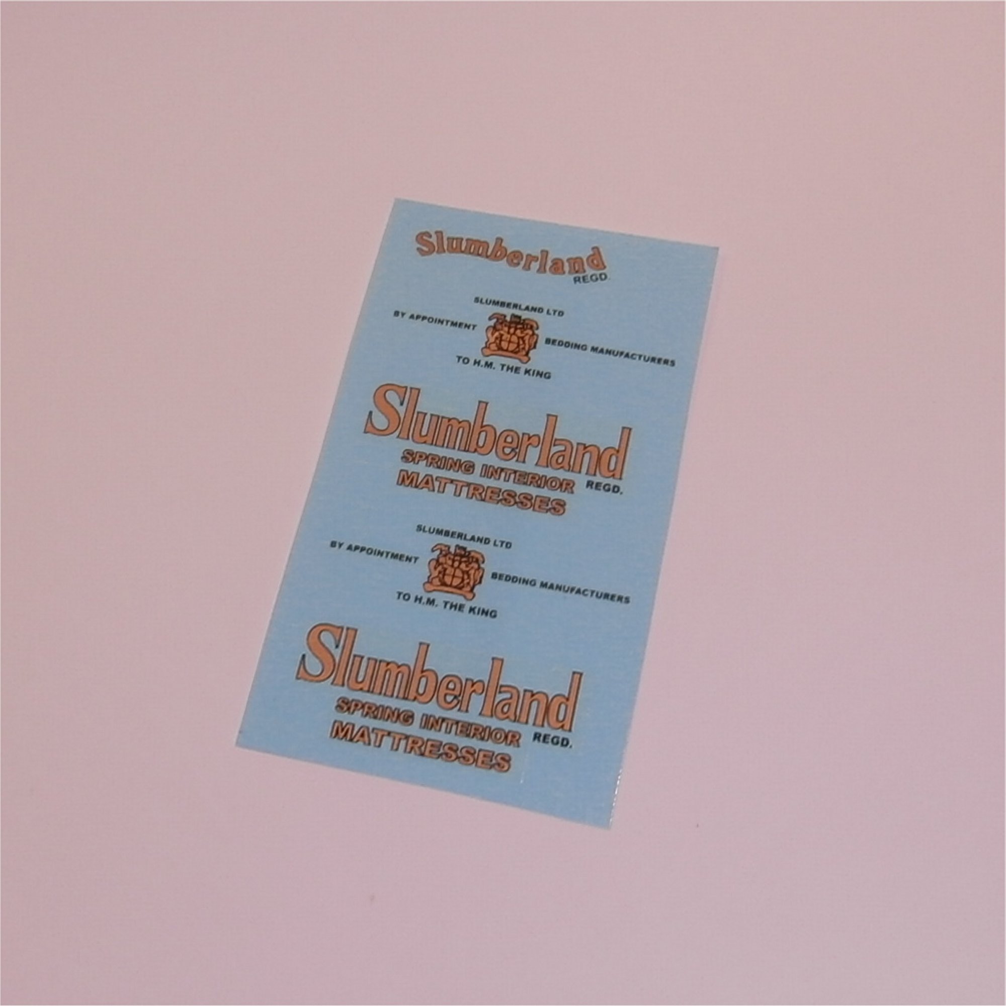 Dinky Toys 514 Guy Van Slumberland Decal Set