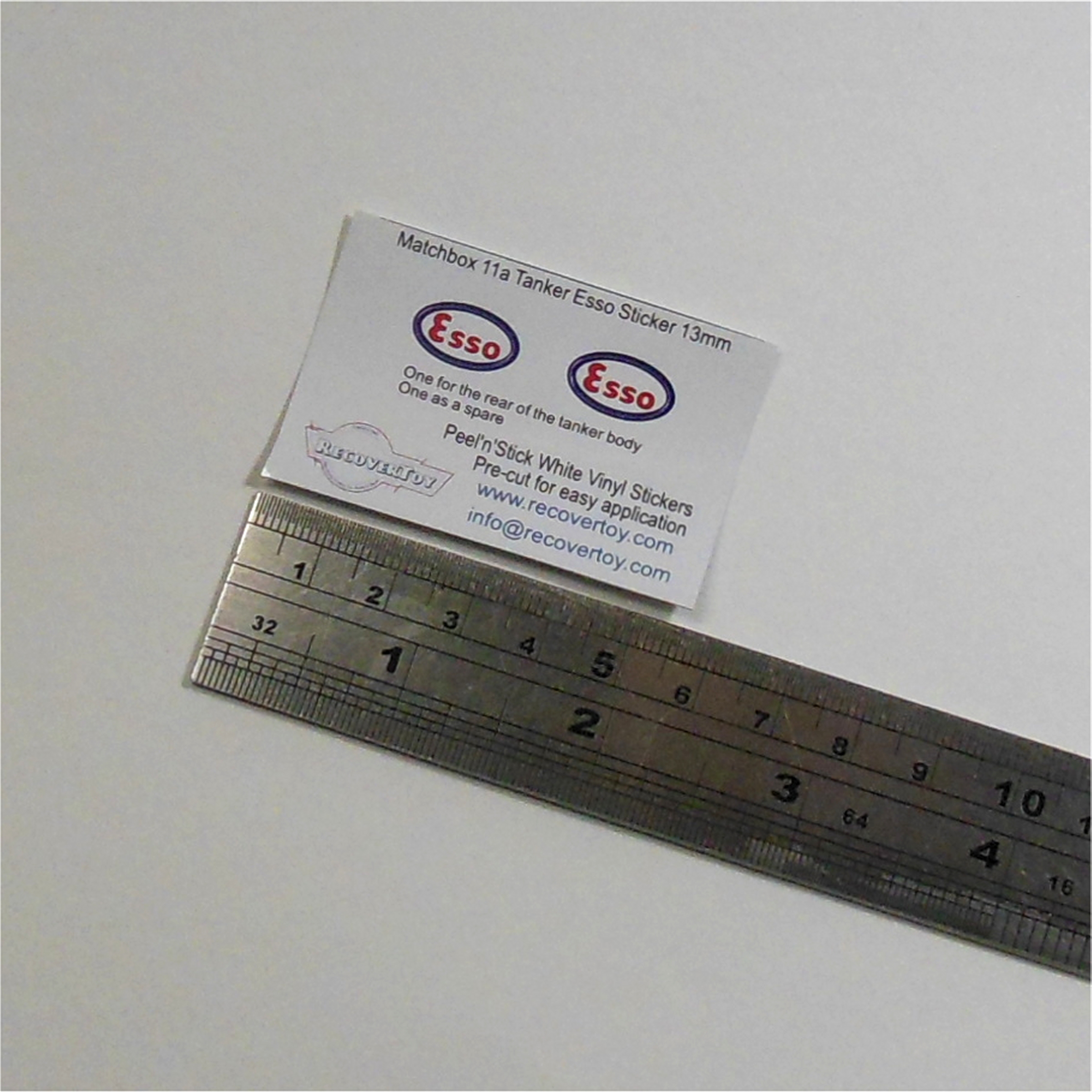 Matchbox Lesney 11a2 Esso Petrol Tanker 13mm Stickers